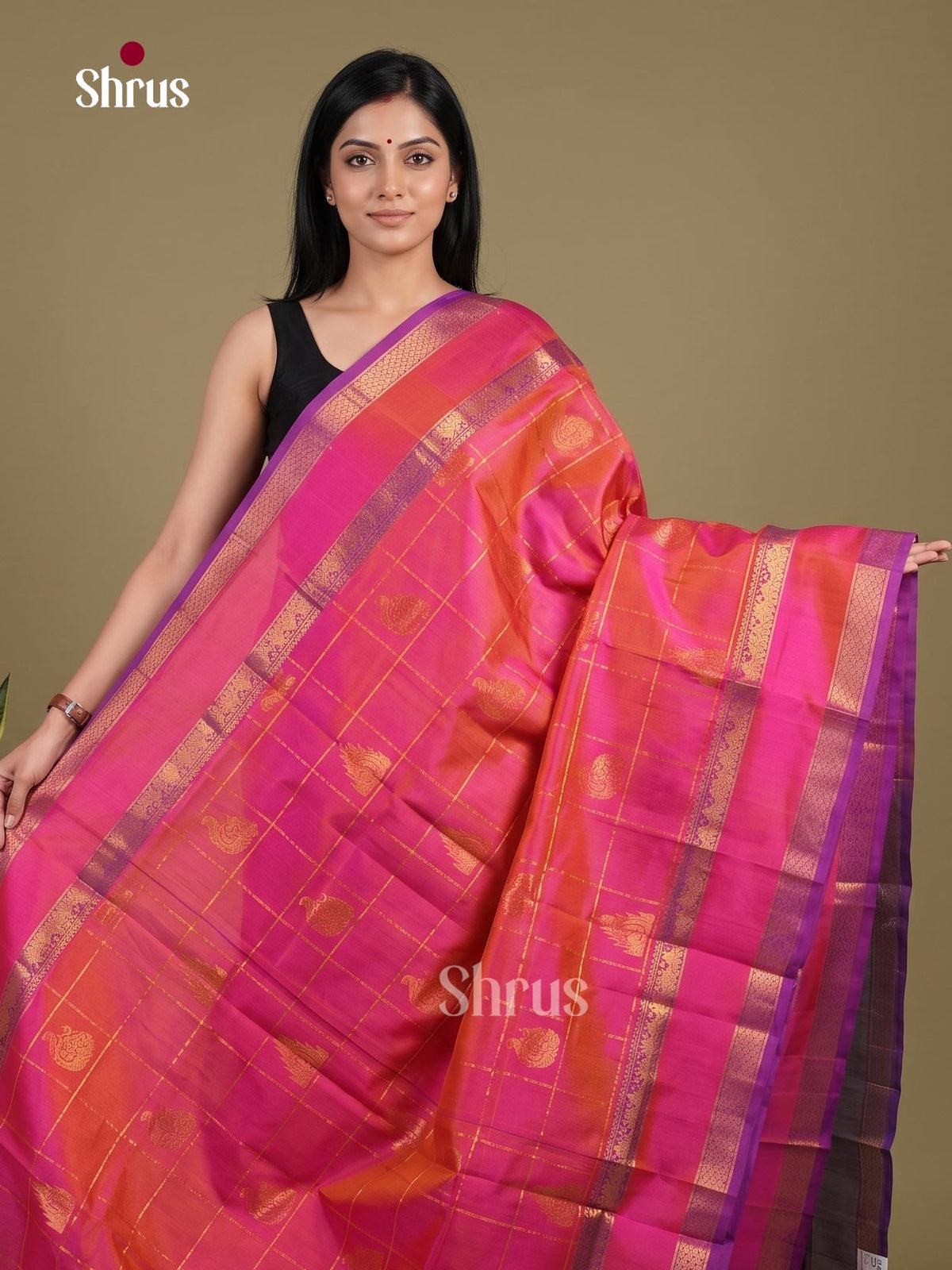 Silk Cotton Saree - EI01147