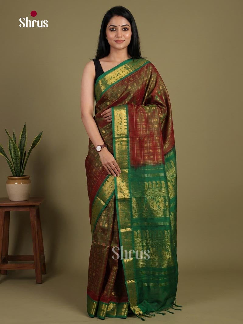 Silk Cotton Saree - EI01157
