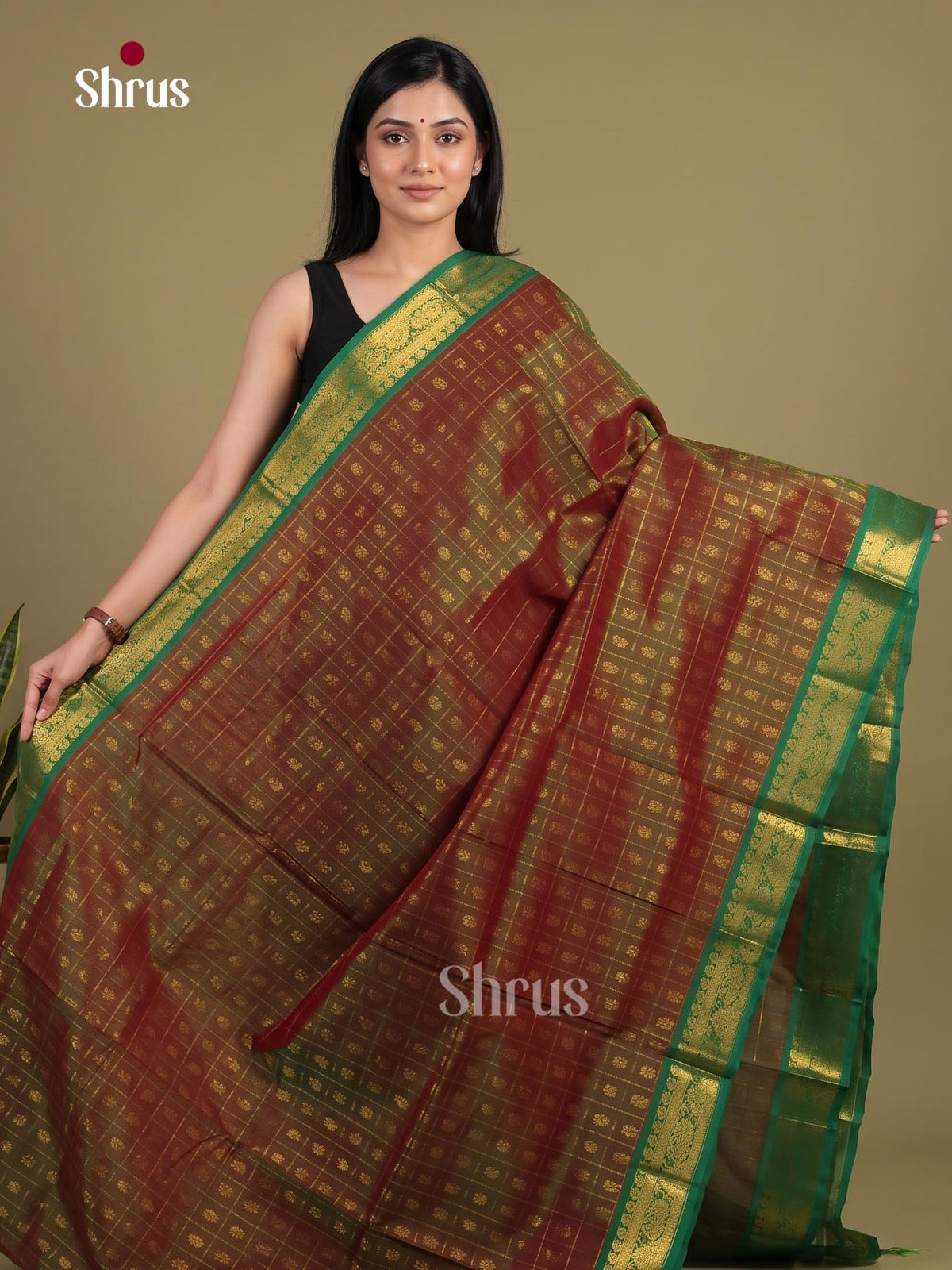 Silk Cotton Saree - EI01157