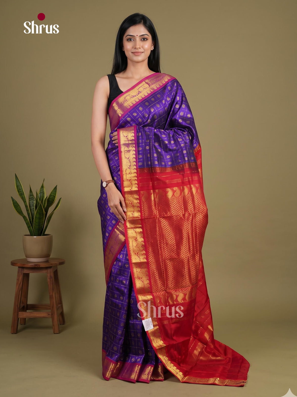 Silk Cotton Saree - EI01159
