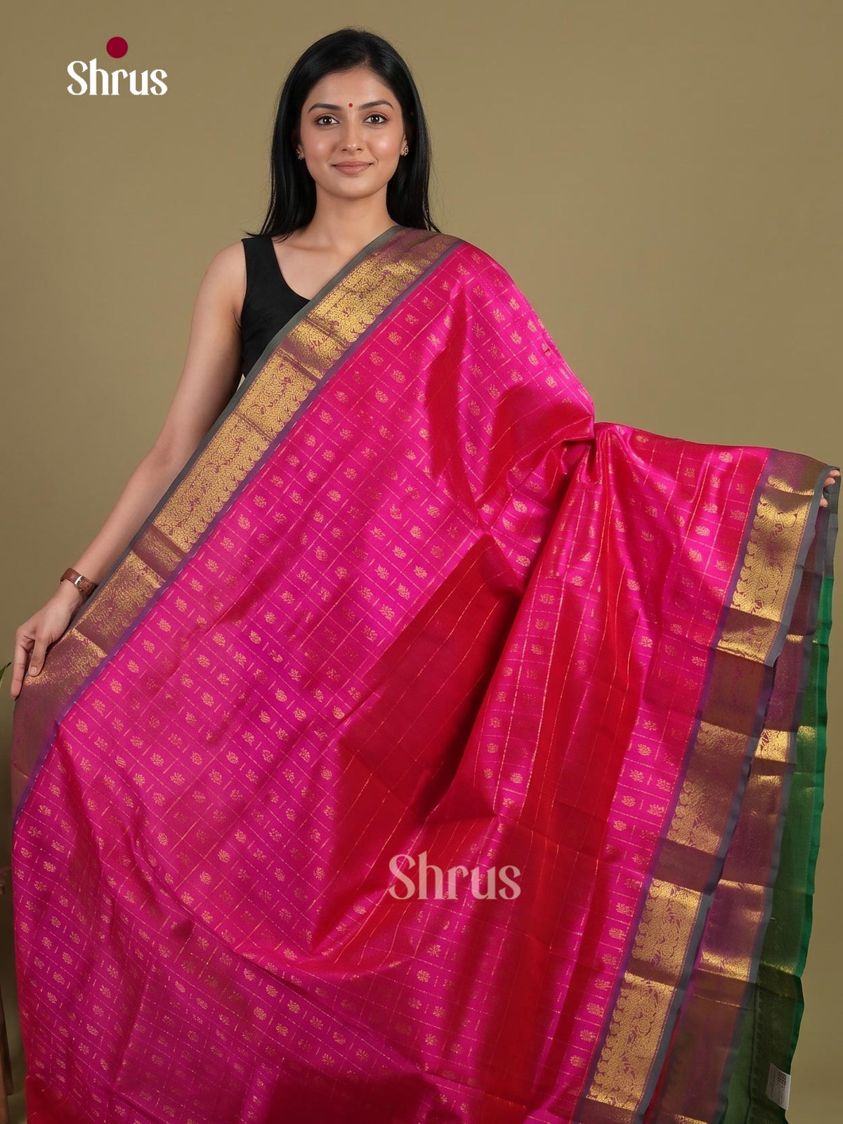 Silk Cotton Saree - EI01160