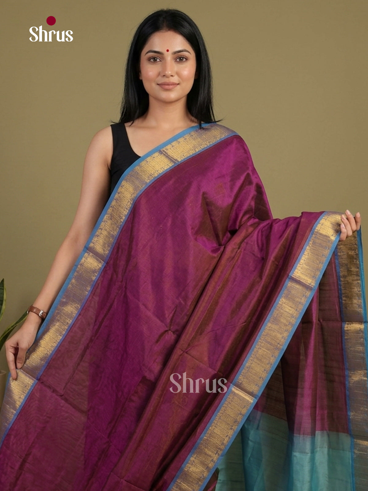 Silk Cotton Saree - EI01185