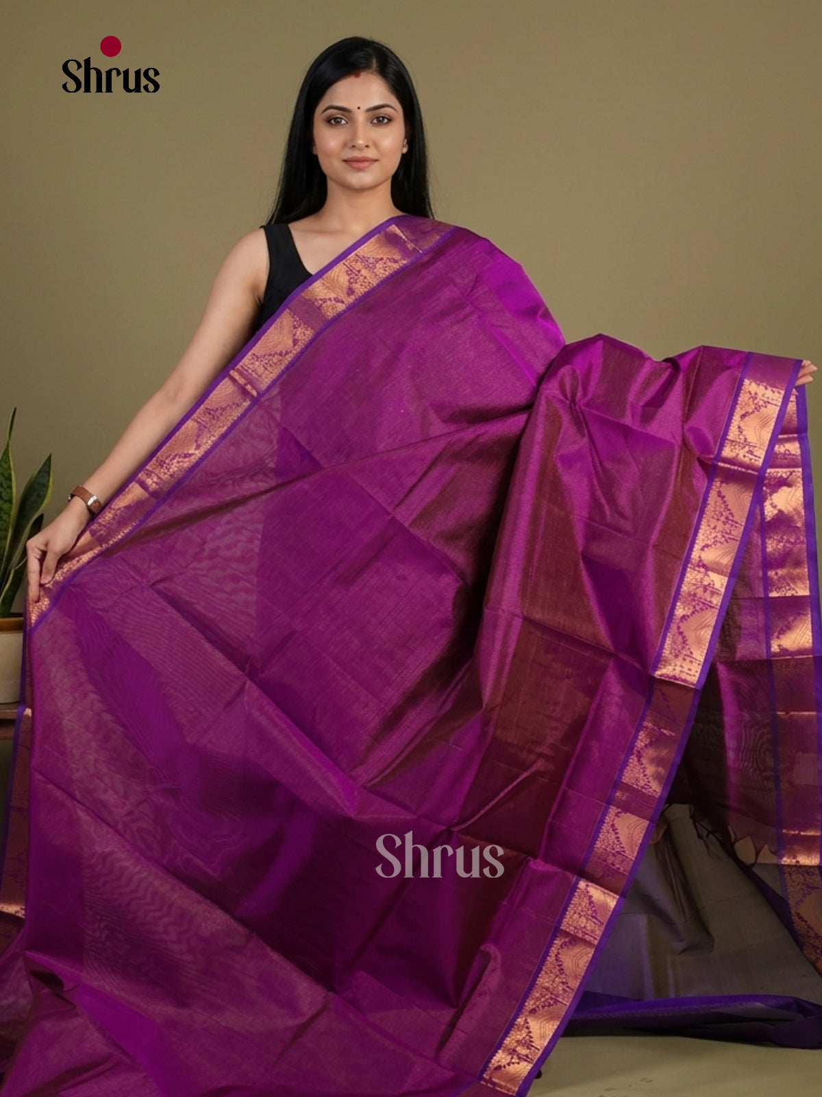 Silk Cotton Saree - EI01188