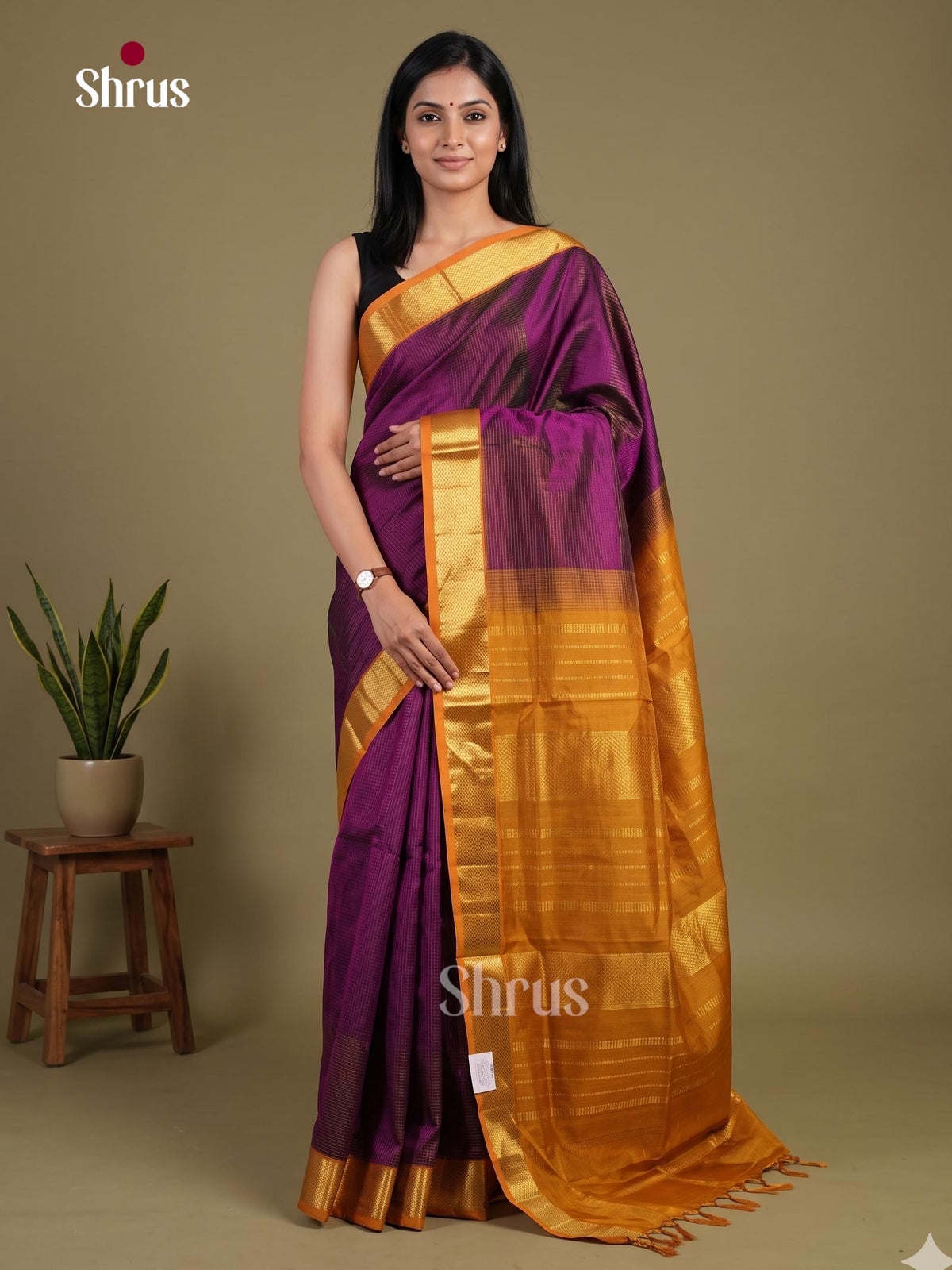 Silk Cotton Saree - EI01192