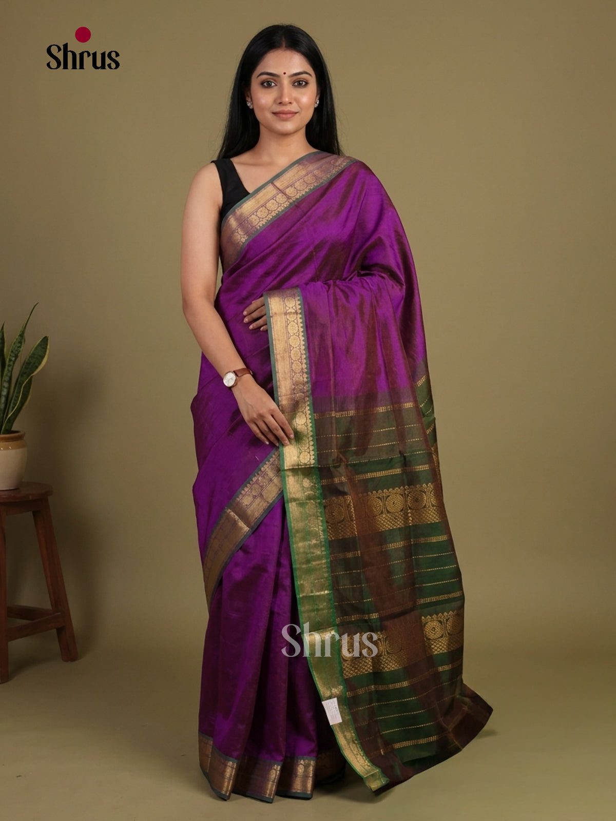 Silk Cotton Saree - EI01214
