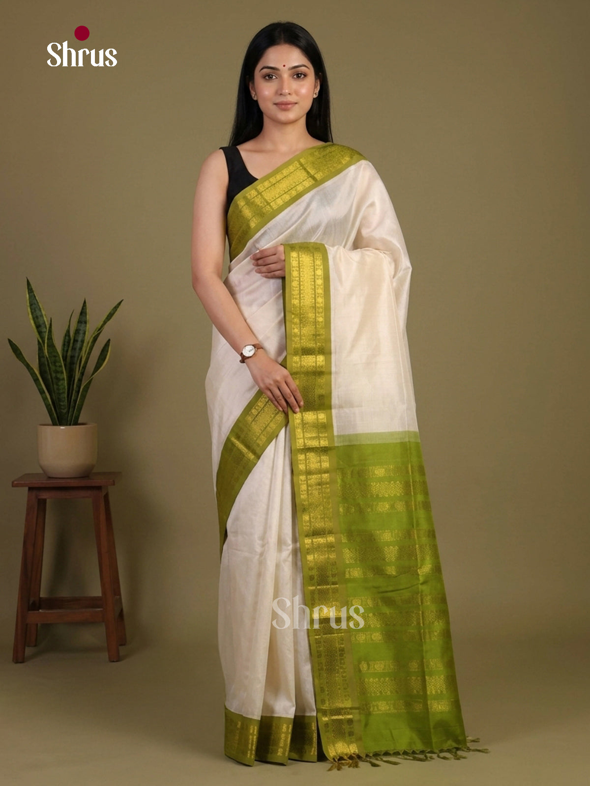 Silk Cotton Saree - EI01216