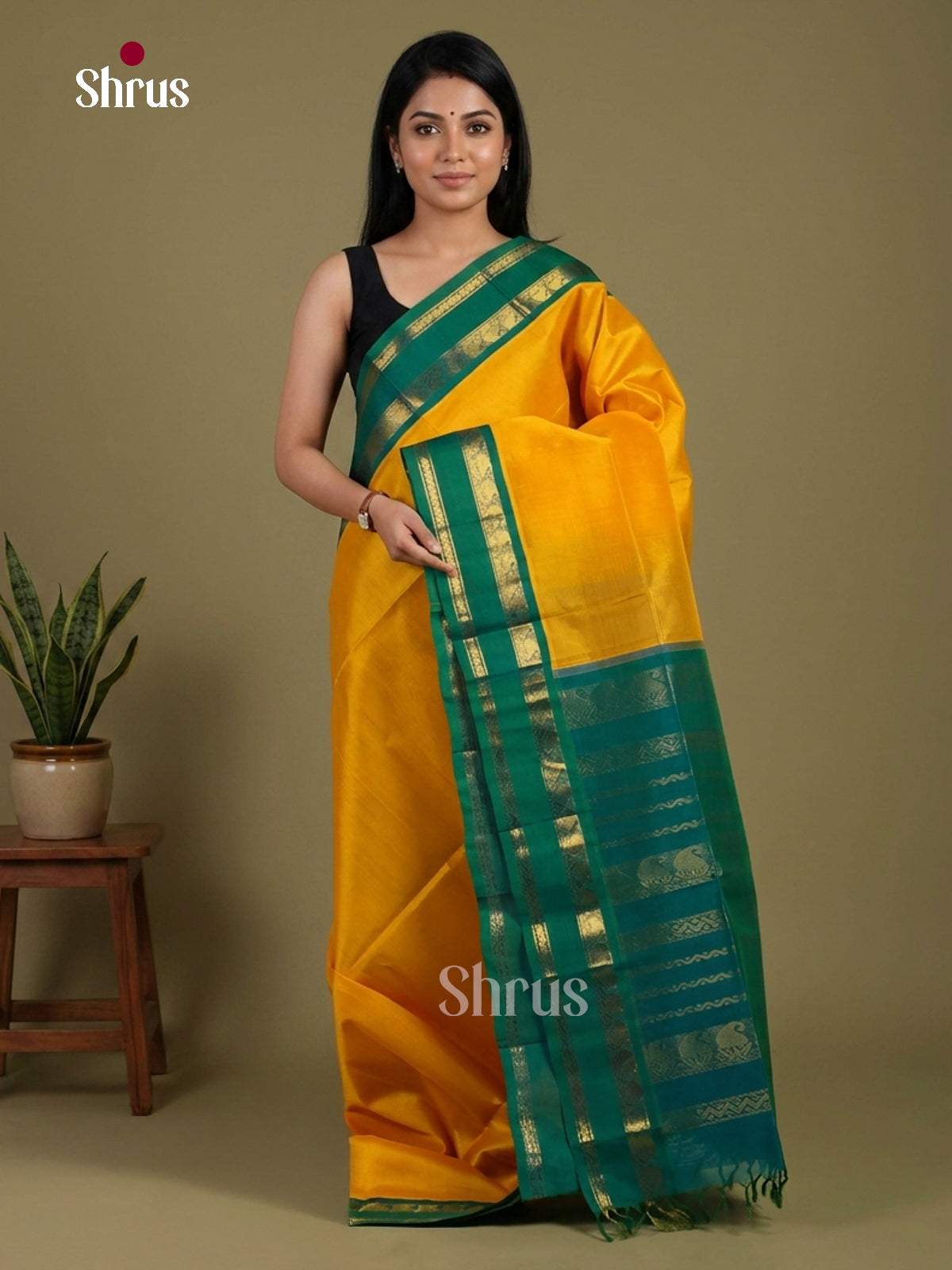 Silk Cotton Saree - EI01218