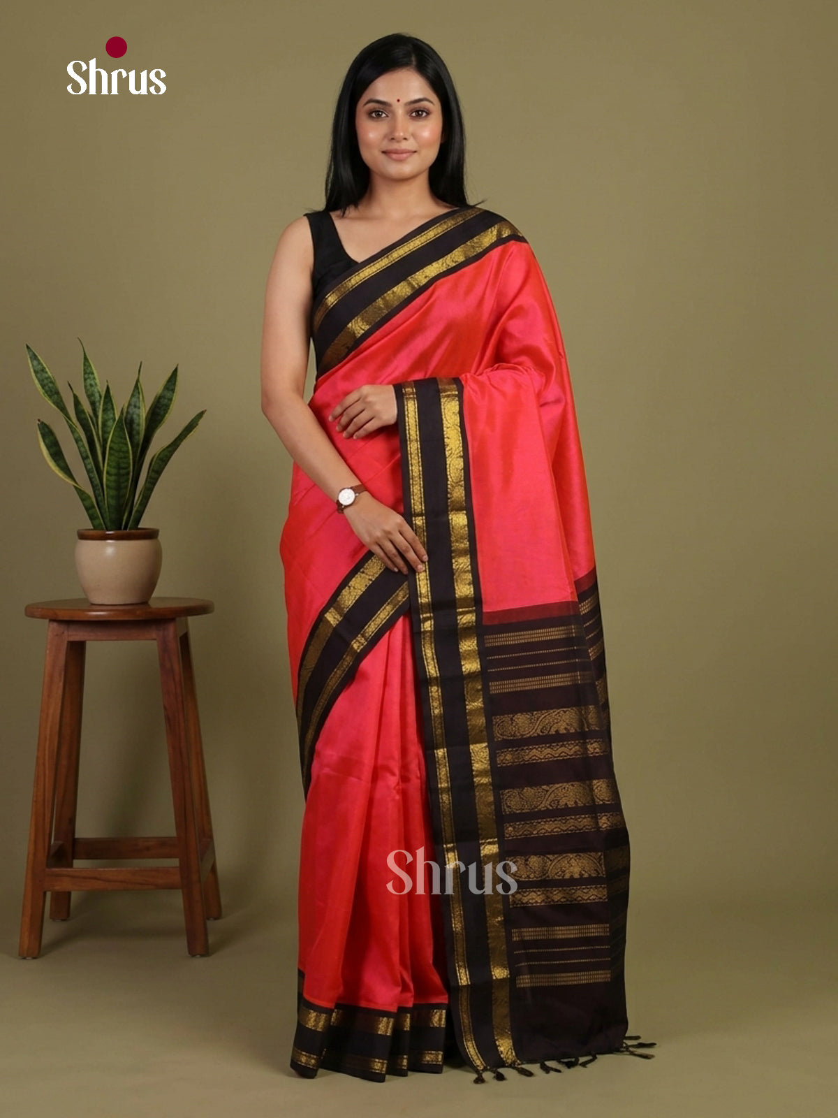 Silk Cotton Saree - EI01220
