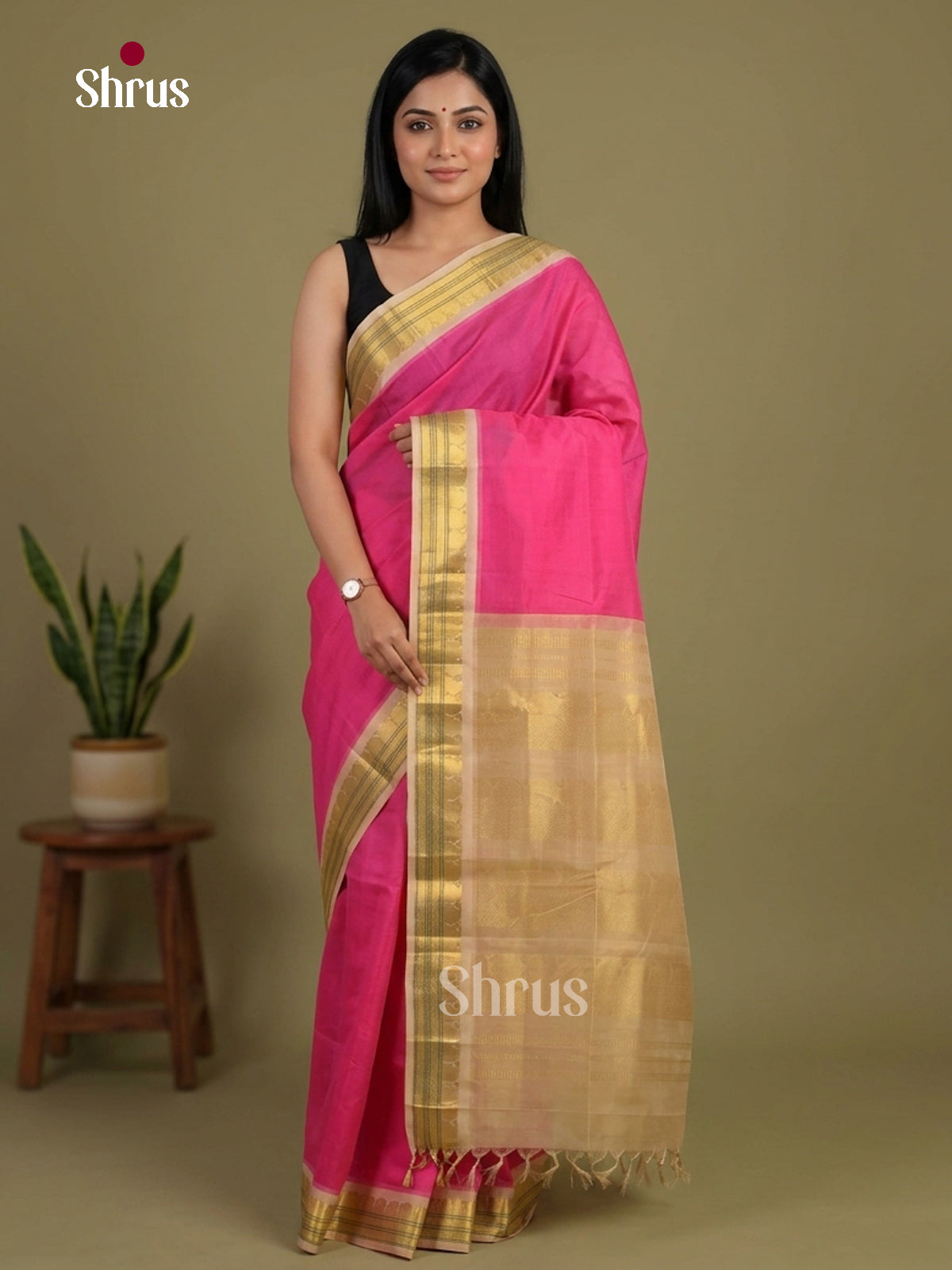Silk Cotton Saree - EI01222