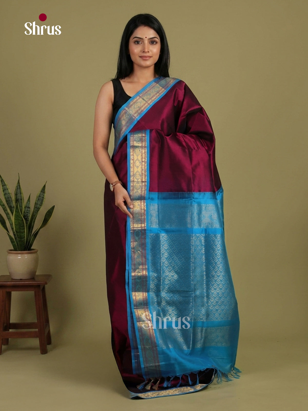 Silk Cotton Saree - EI01243