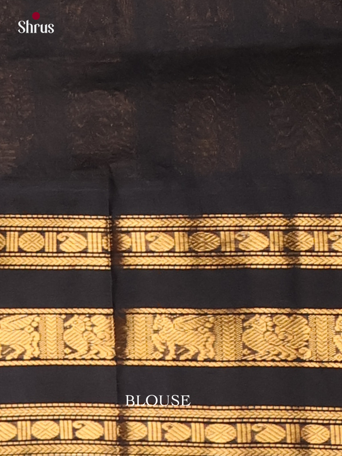 Charming Cream & Black Silk Cotton Saree with zari floral buttas & striped Pallu