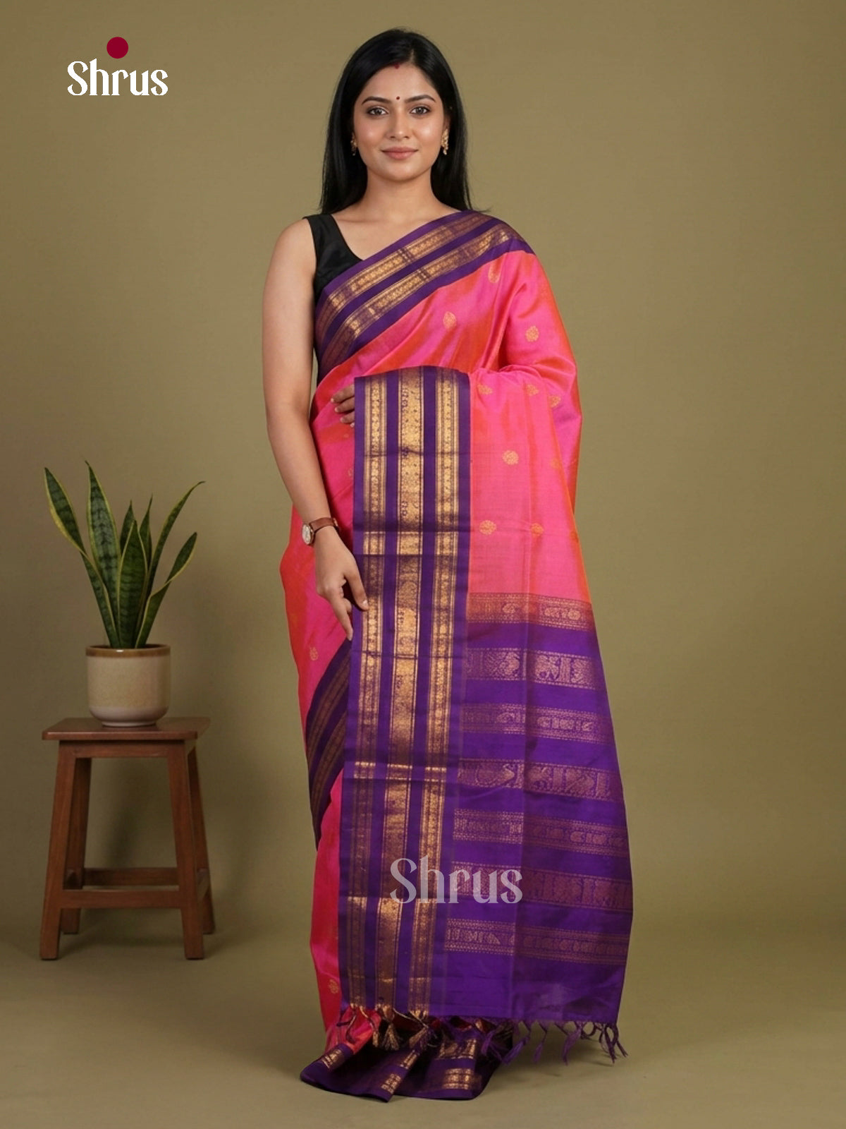 Silk Cotton Saree - EI01286