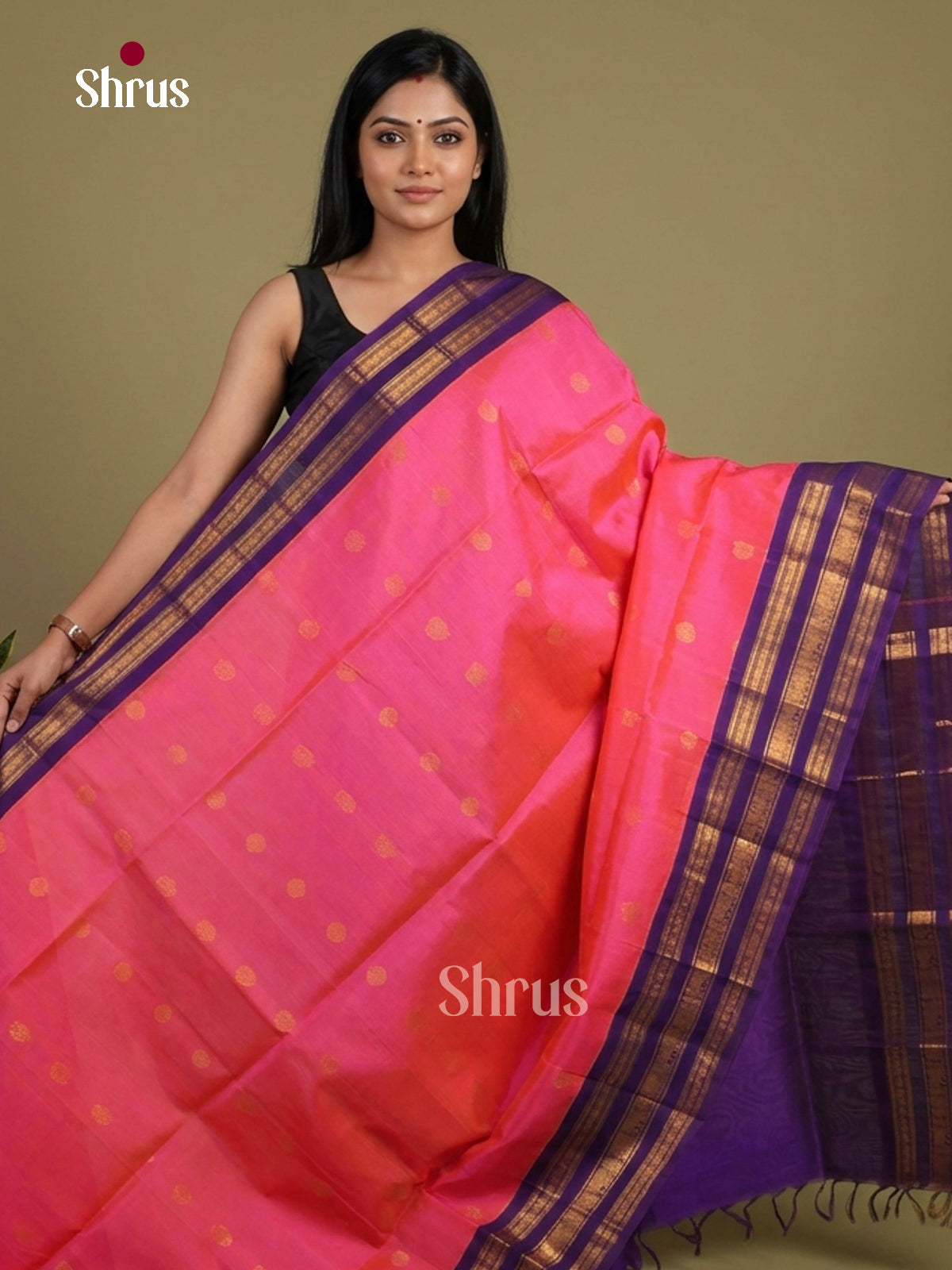 Silk Cotton Saree - EI01286