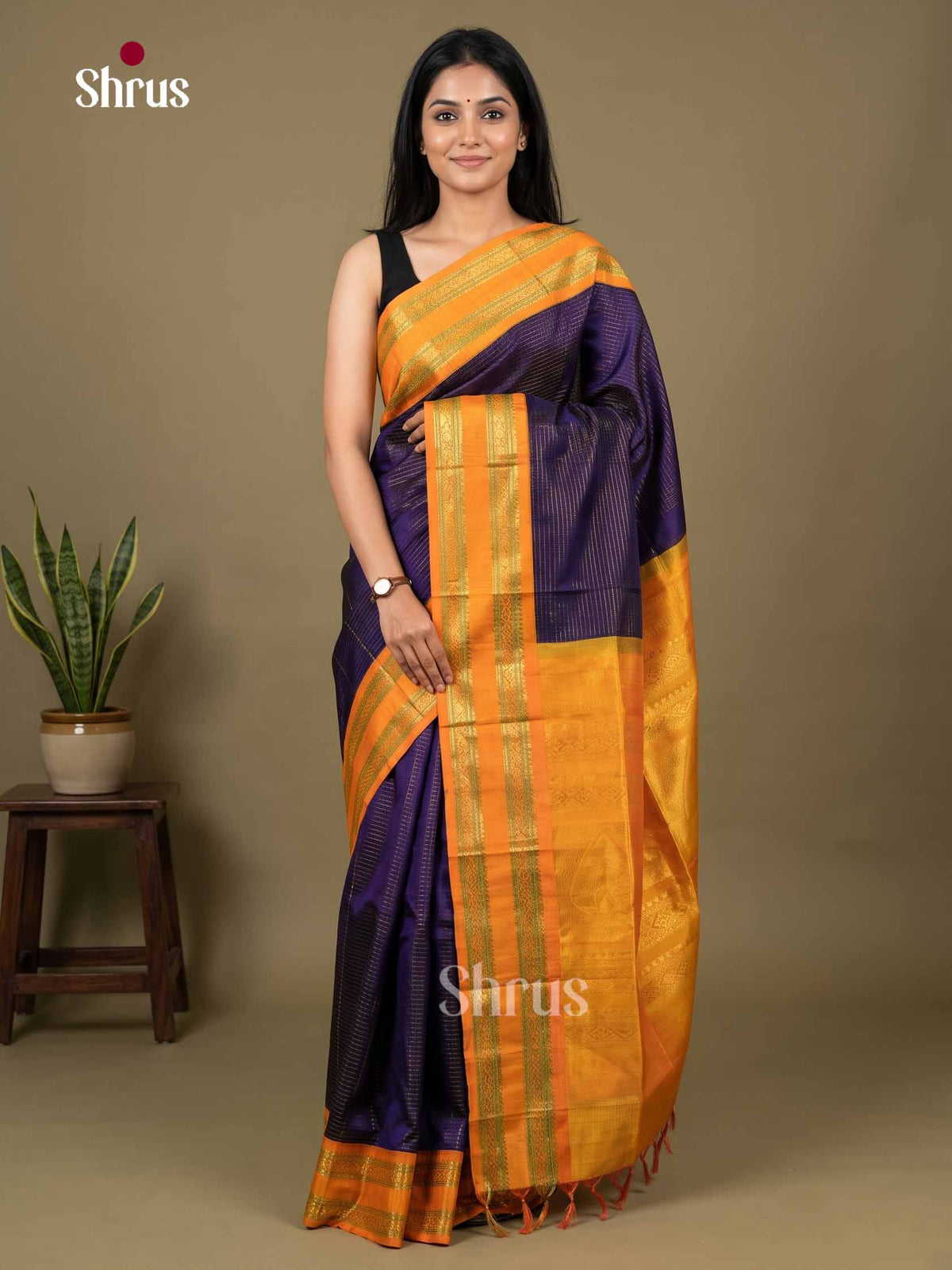 Silk Cotton Saree - EI01293