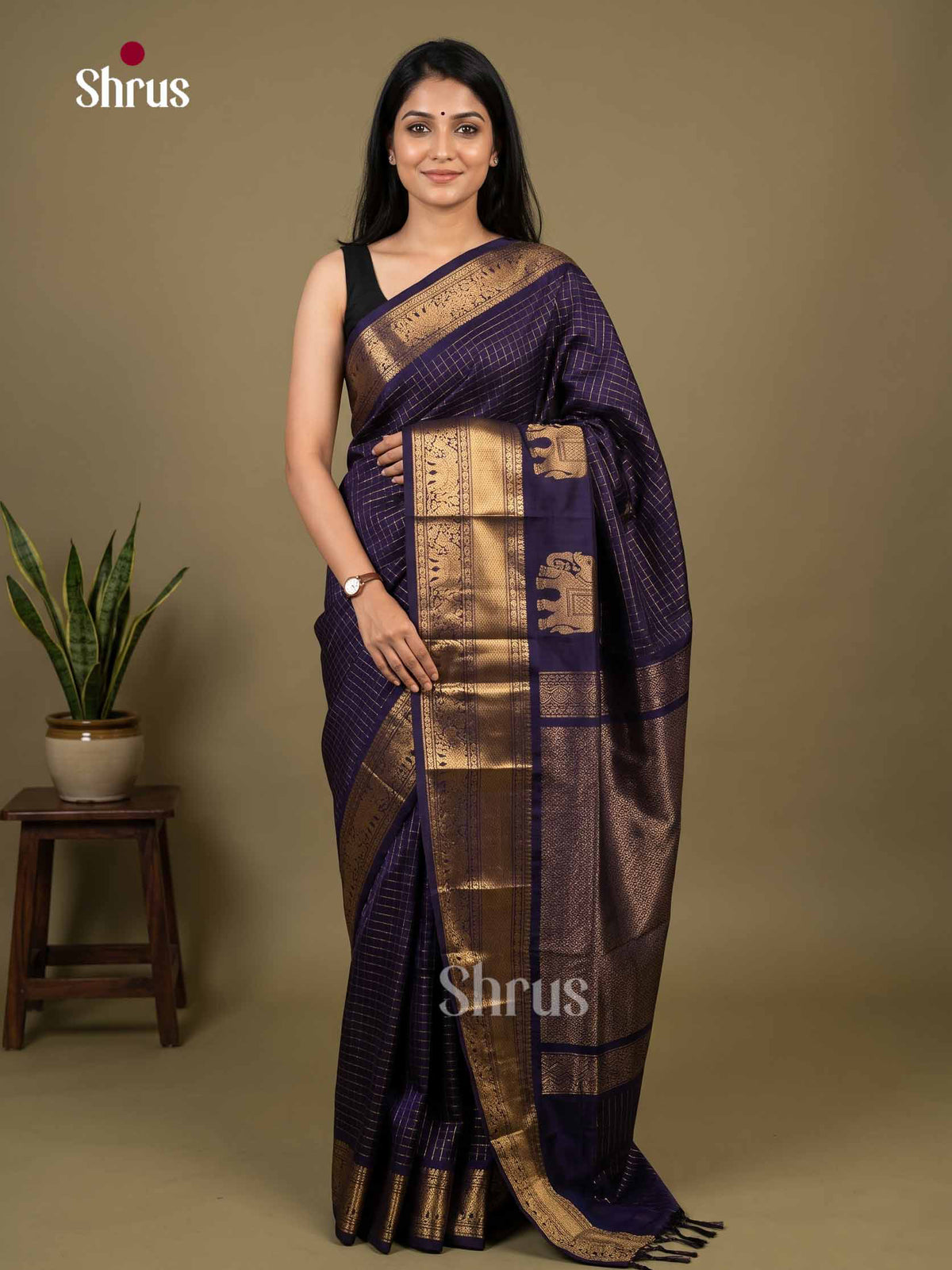 Silk Cotton Saree - EI01309