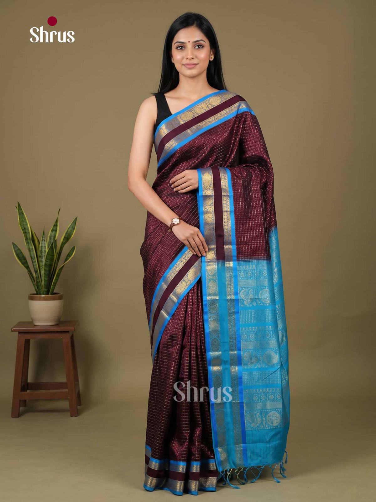 Silk Cotton Saree - EI01323