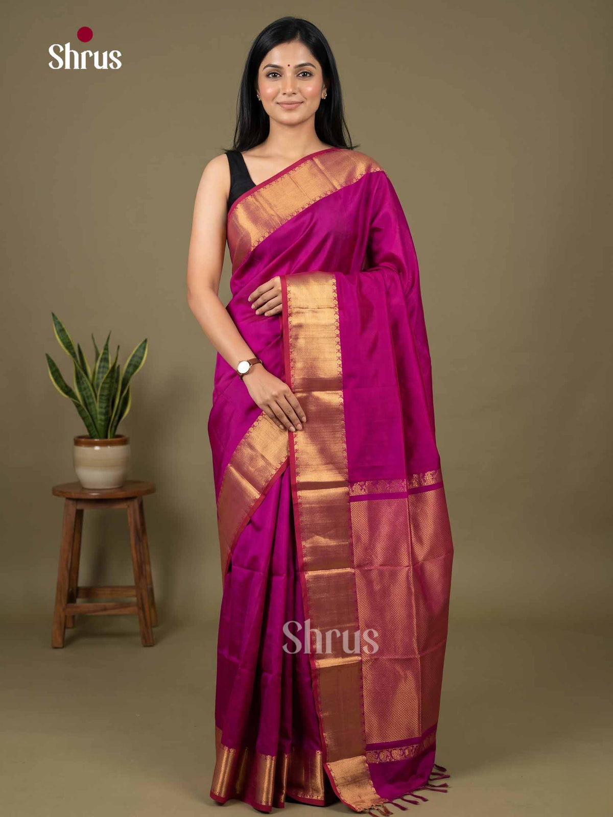 Silk Cotton Saree - EI01327