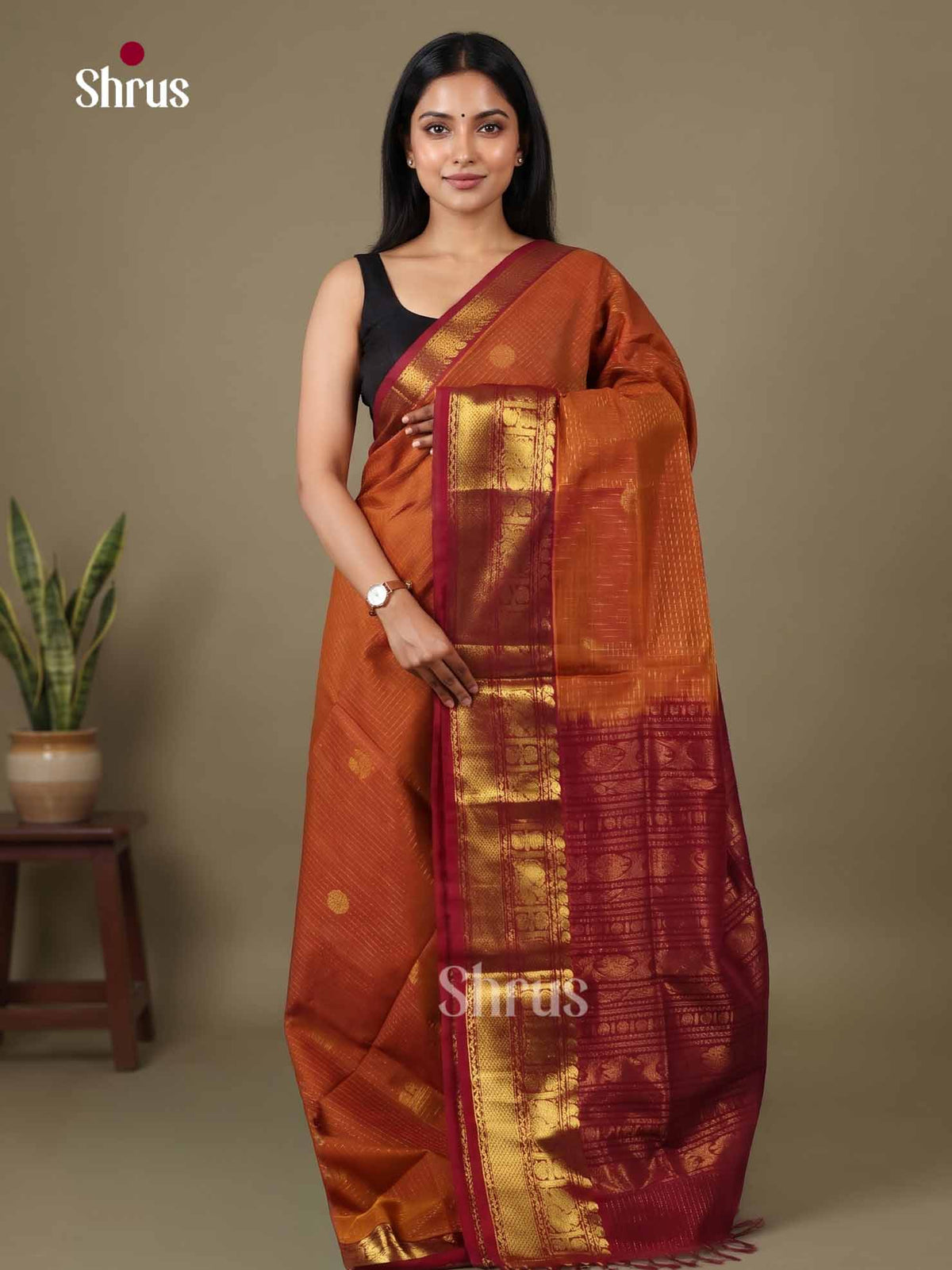 Silk Cotton Saree - EI01375