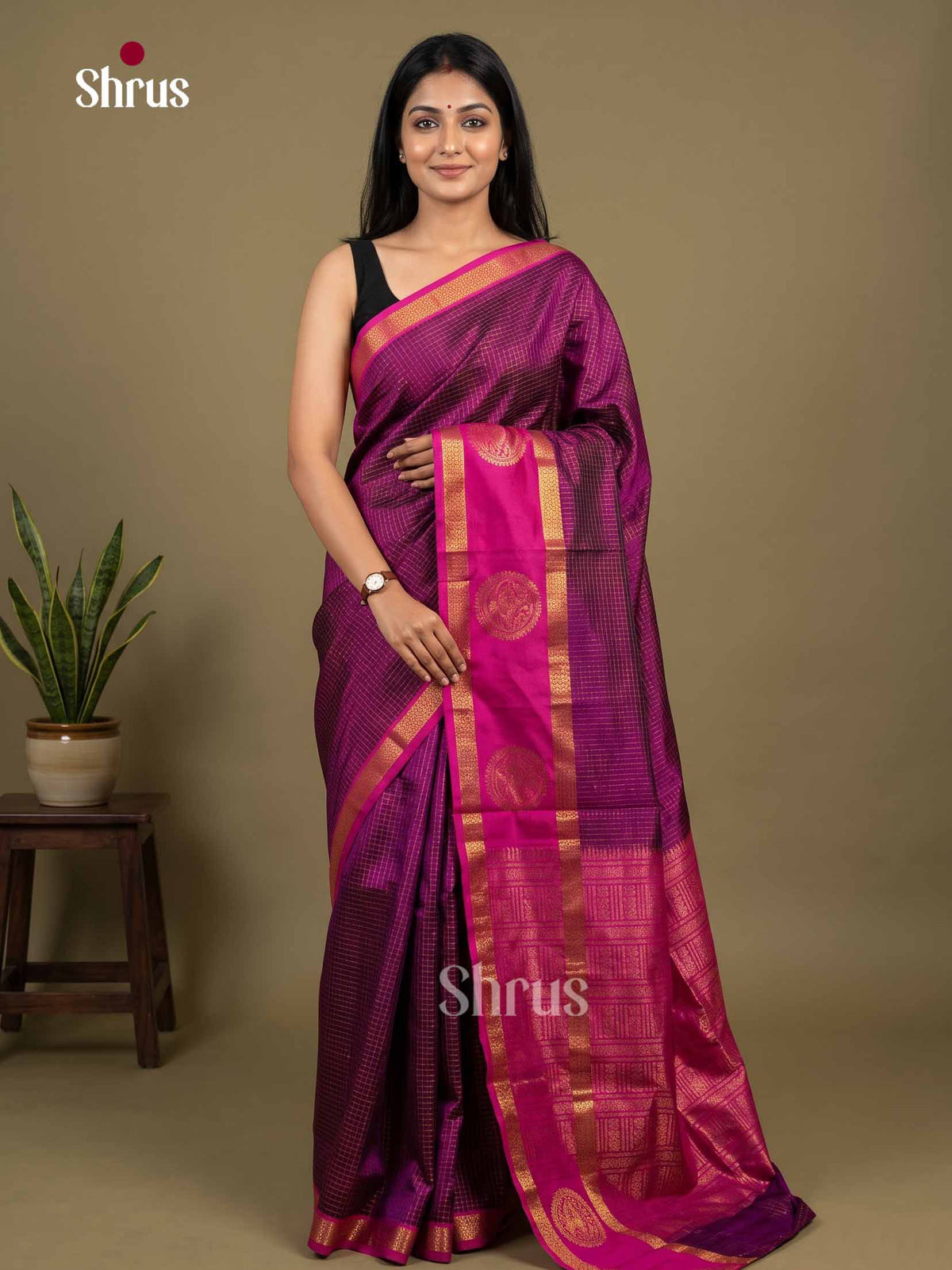 Silk Cotton Saree - EI01378