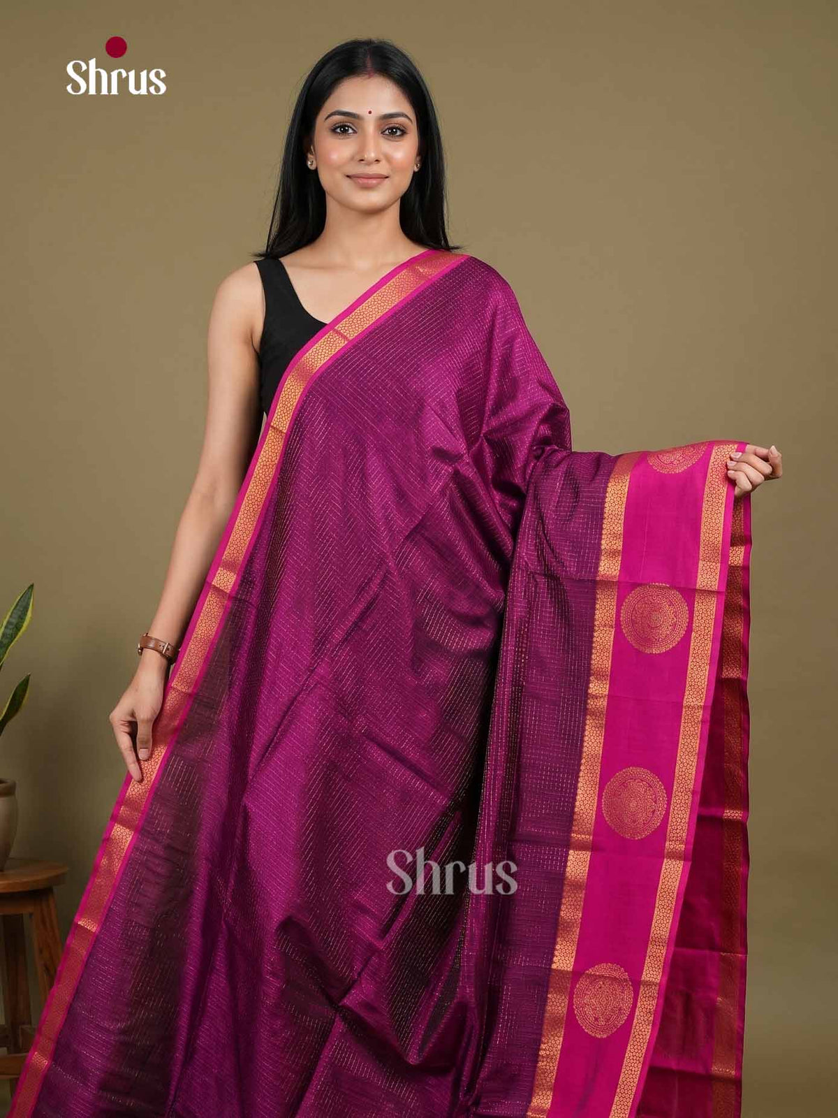 Silk Cotton Saree - EI01378