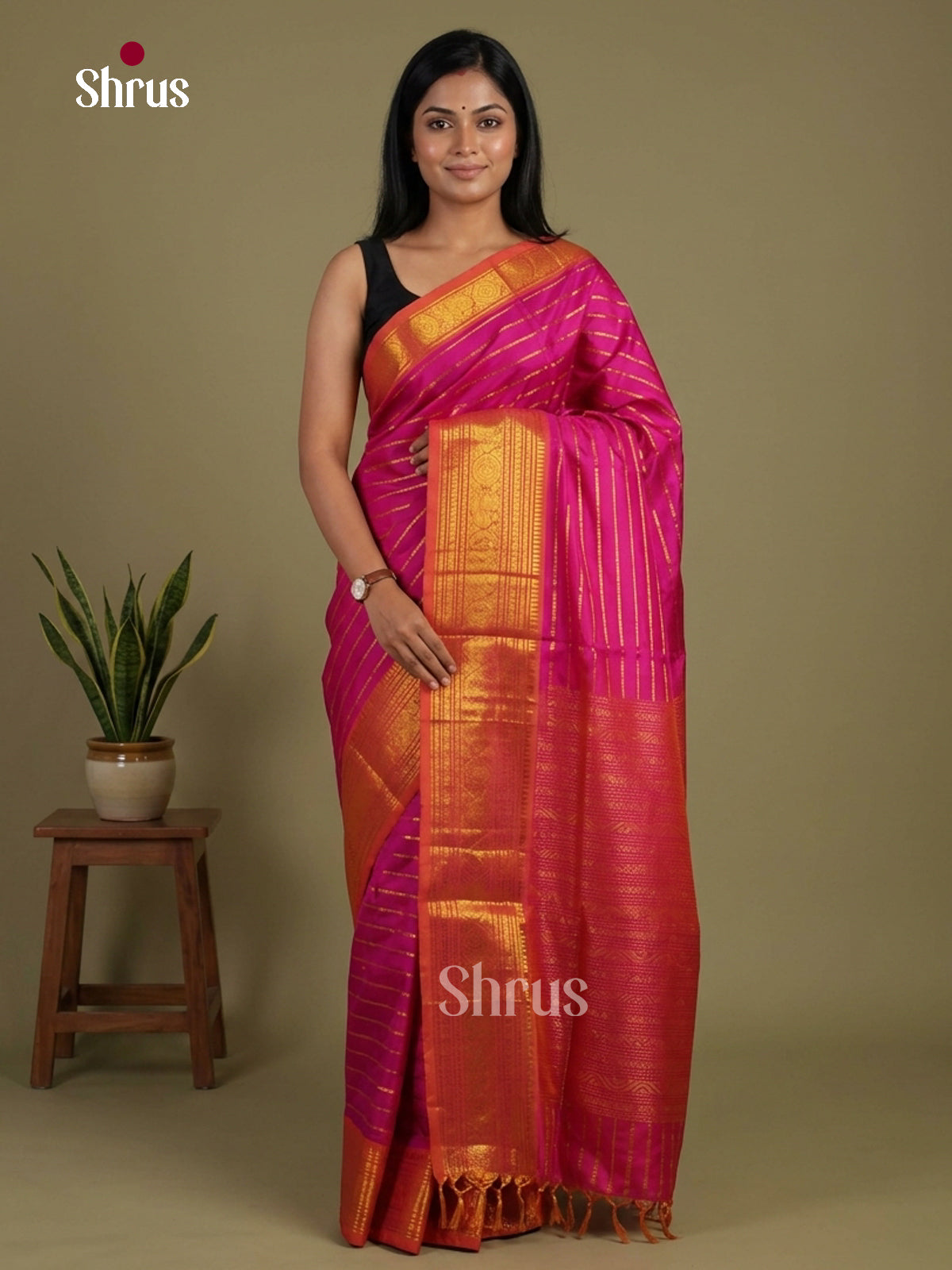 Silk Cotton Saree - EI01394