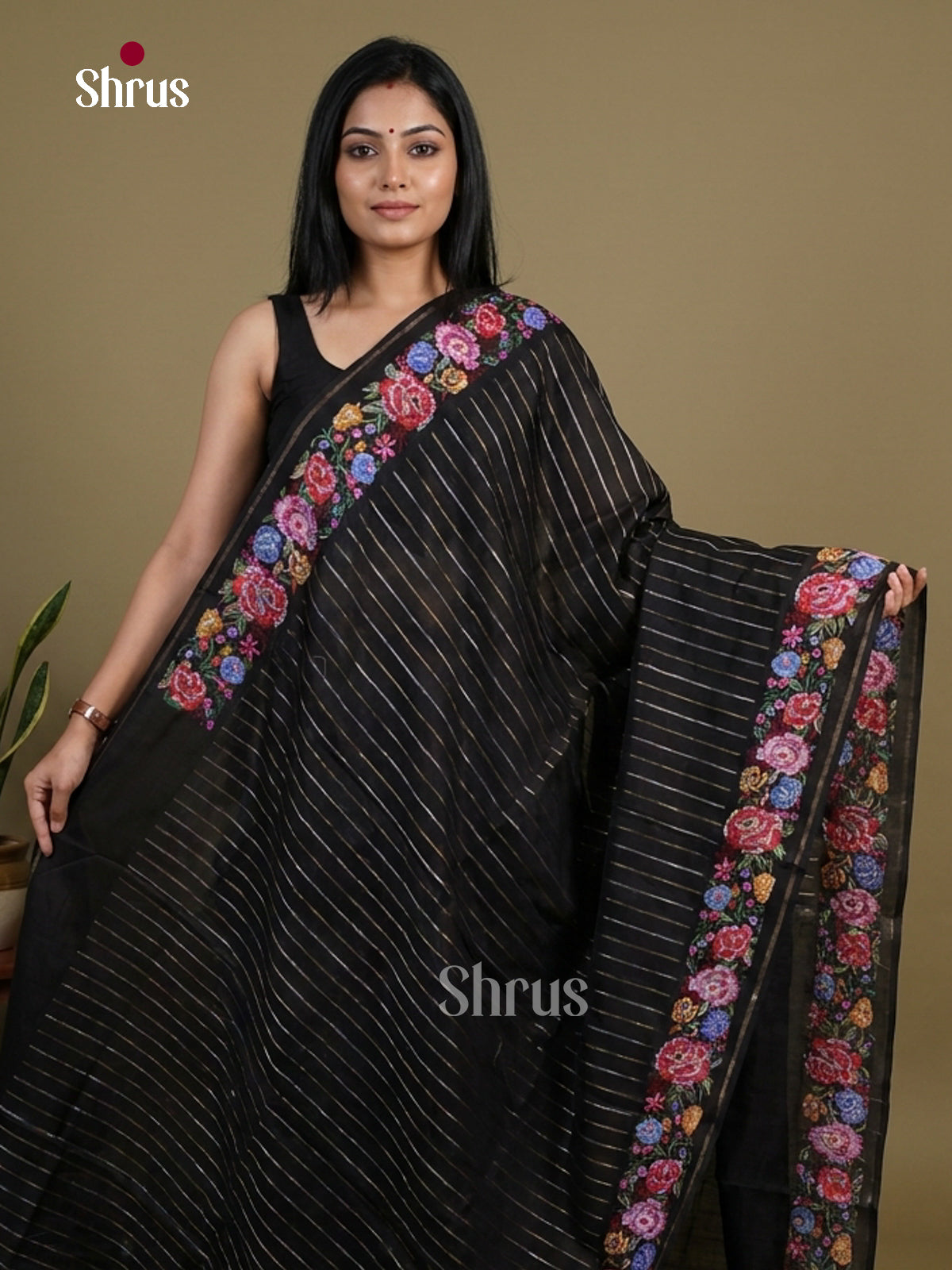 Tussar Embroidery Saree - EI01609