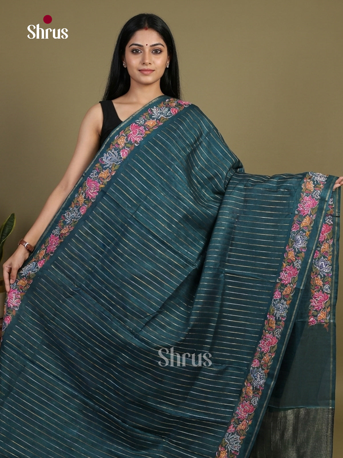 Tussar Embroidery Saree - EI01612