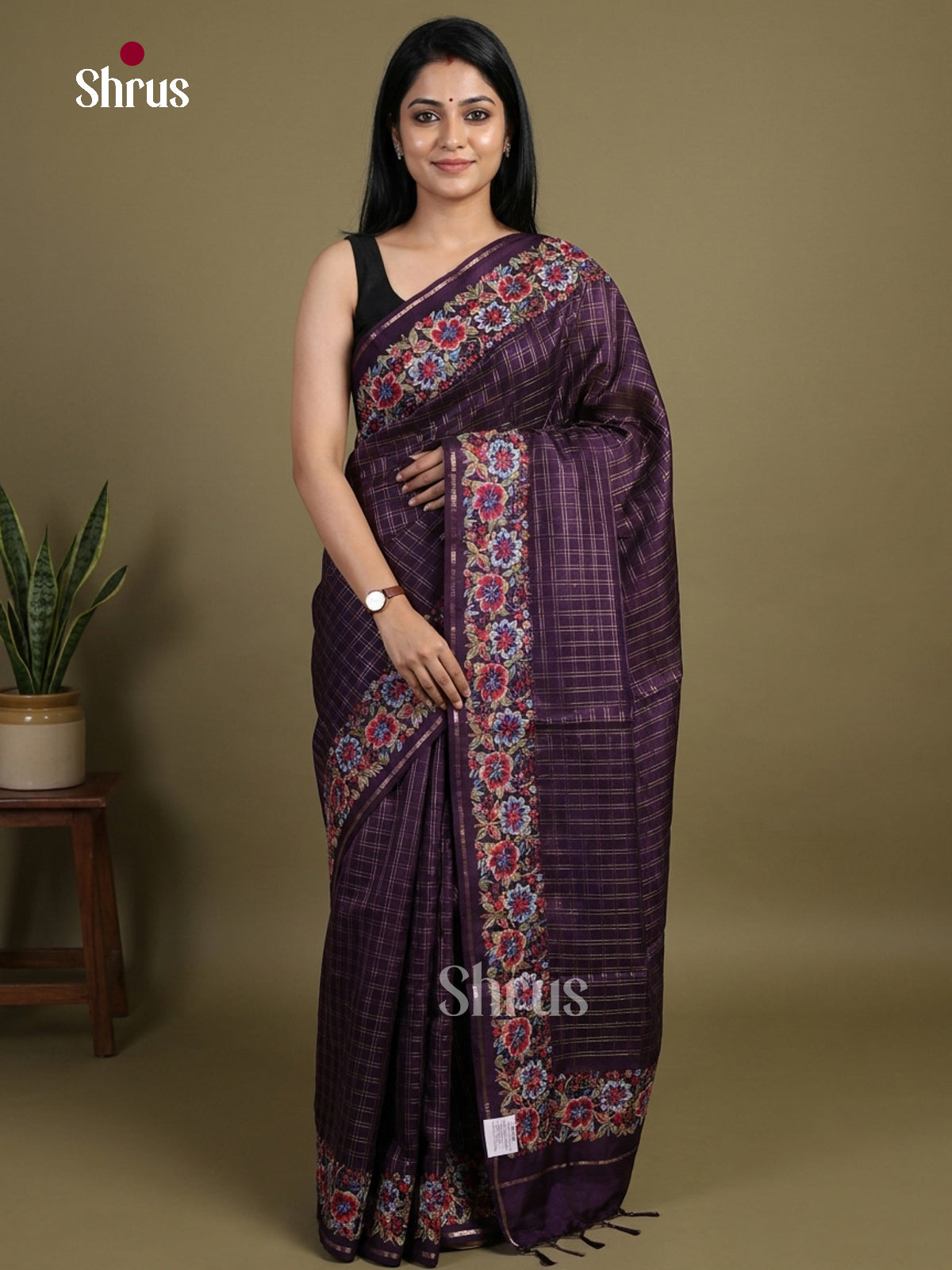 Tussar Embroidery Saree - EI01643