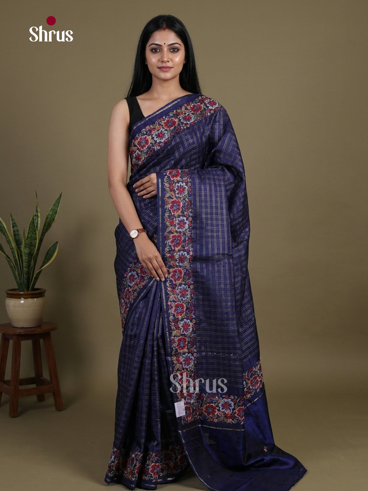 Tussar Embroidery Saree - EI01645