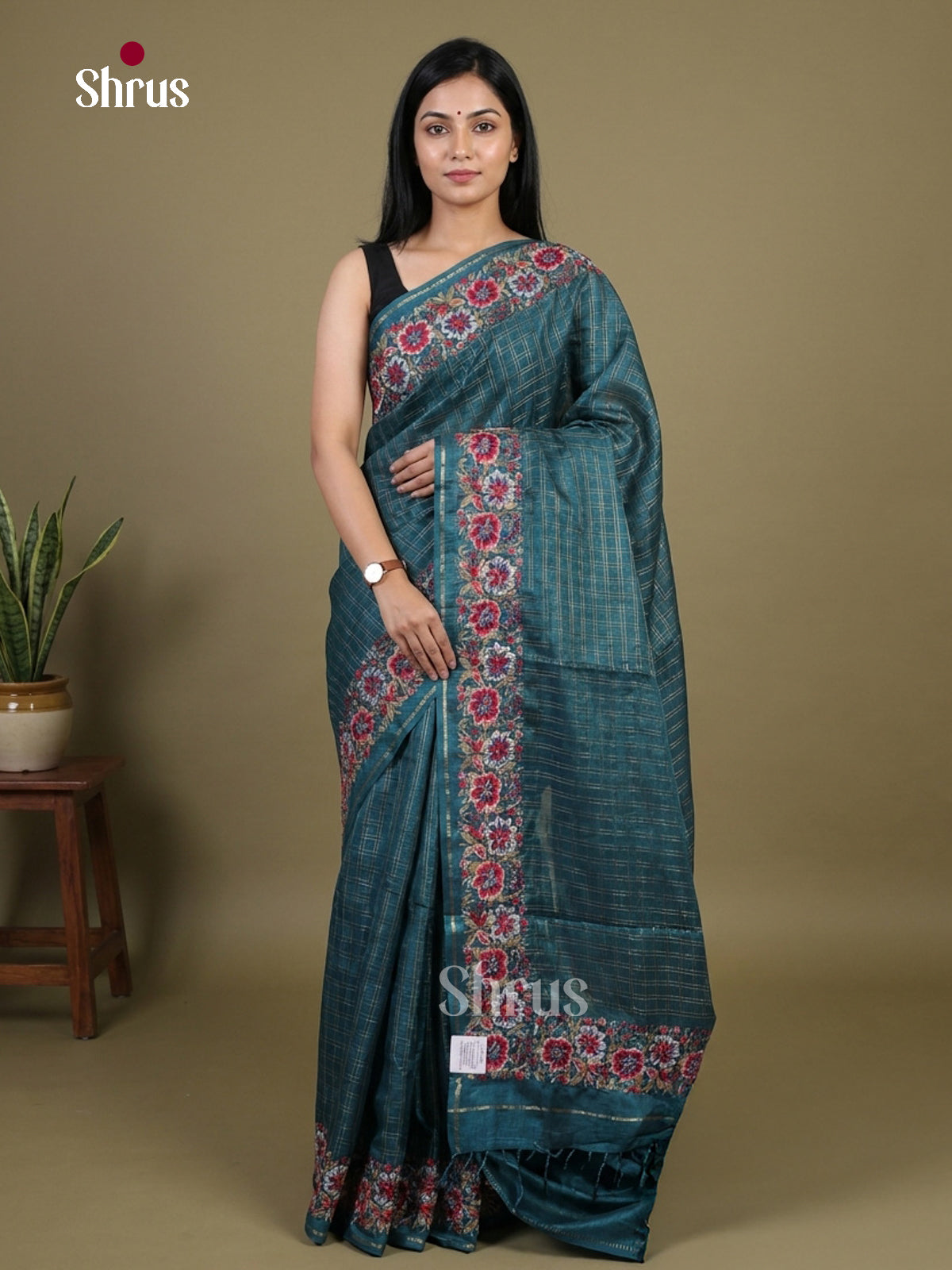 Tussar Embroidery Saree - EI01647