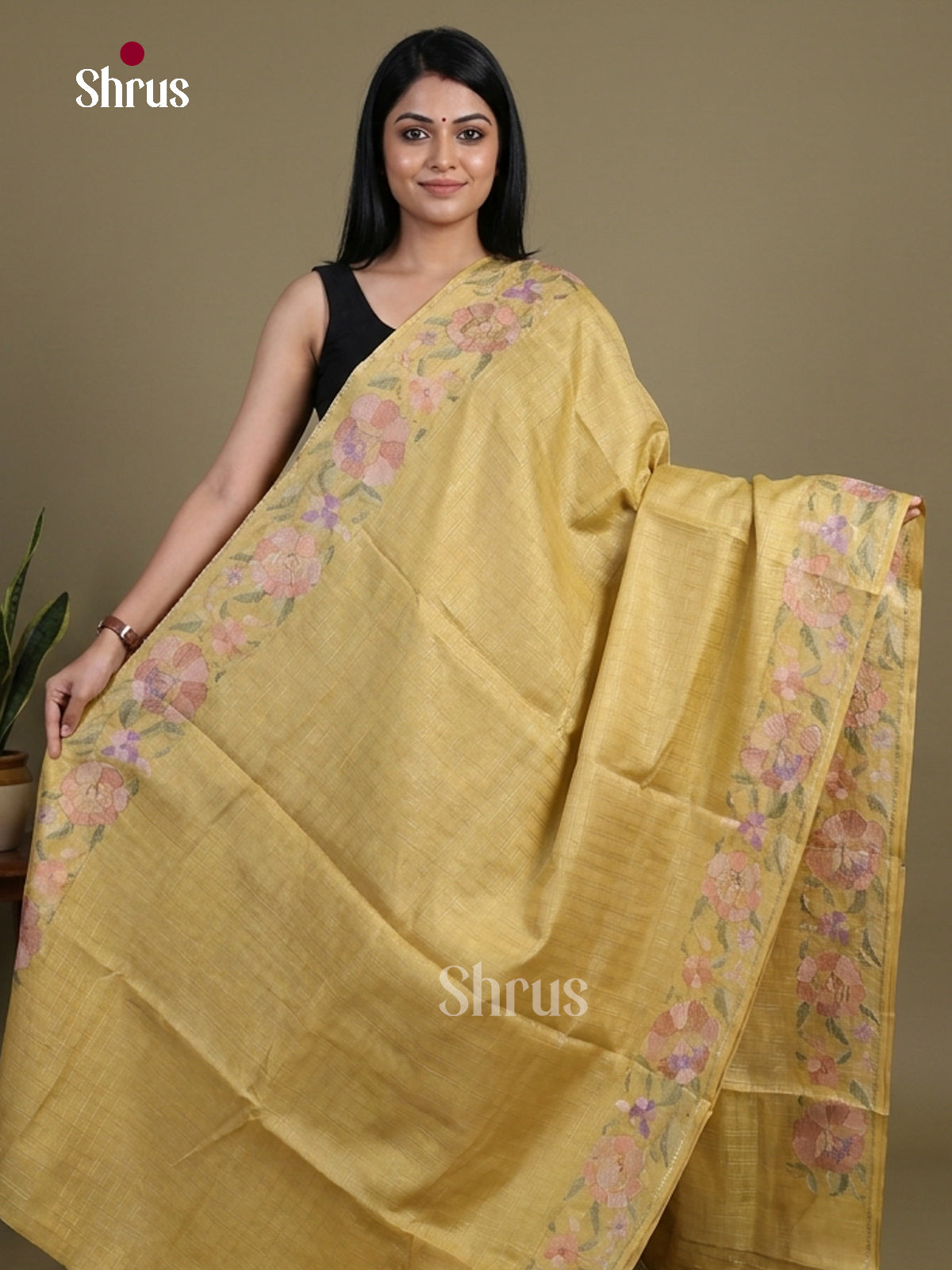 Tussar Embroidery Saree - EI01654