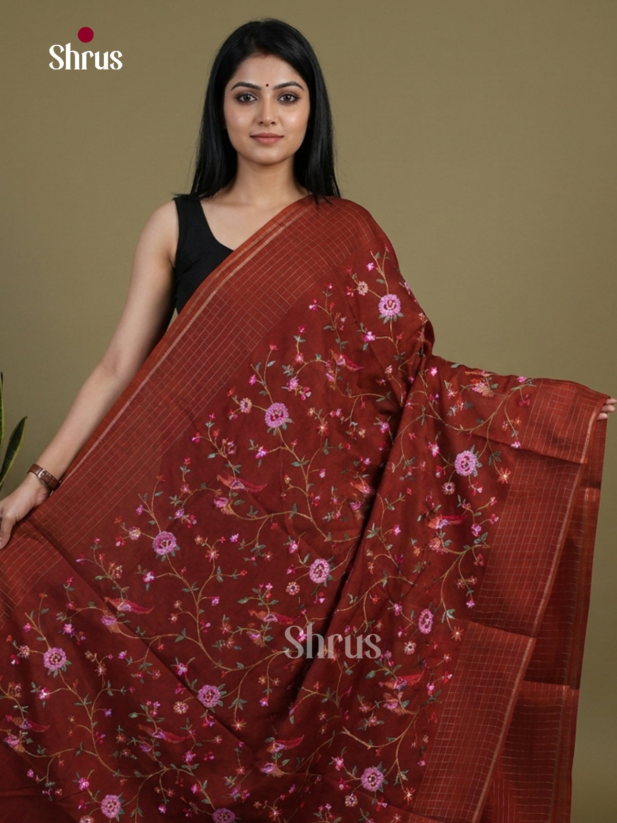 Tussar Embroidery Saree - EI01663