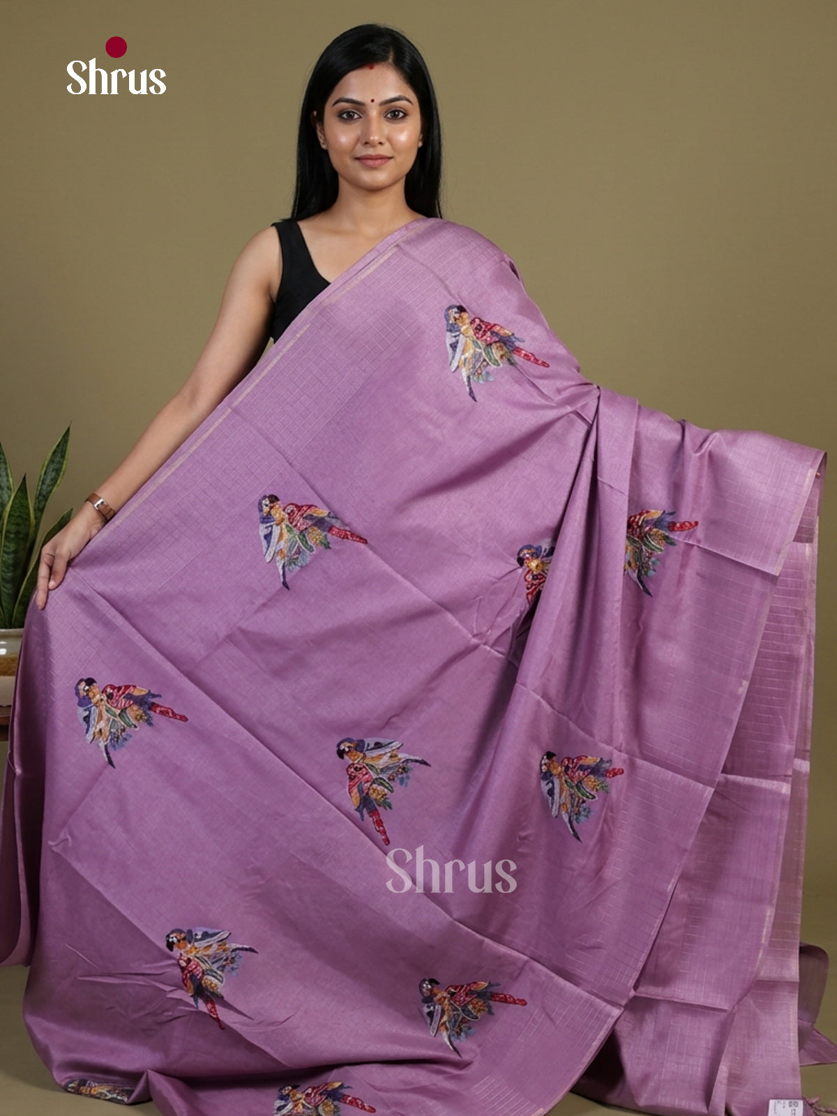 Tussar Embroidery Saree - EI01676