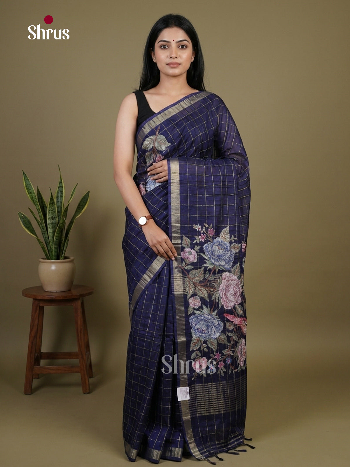 Tussar Embroidery Saree - EI01695