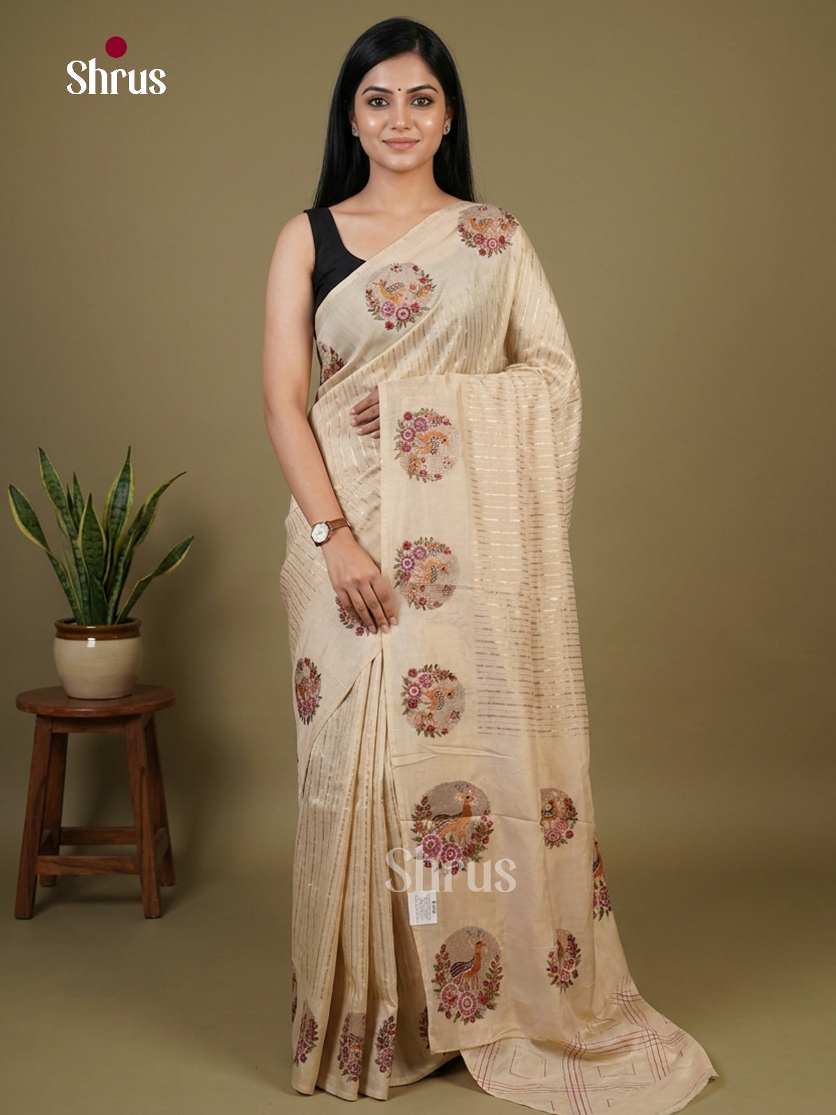 Organza Embroidery Saree - EI02034