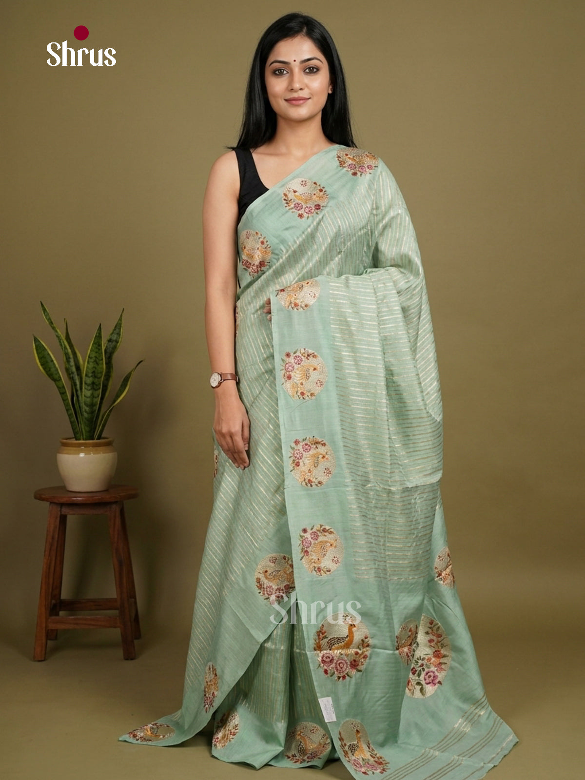 Organza Embroidery Saree - EI02035