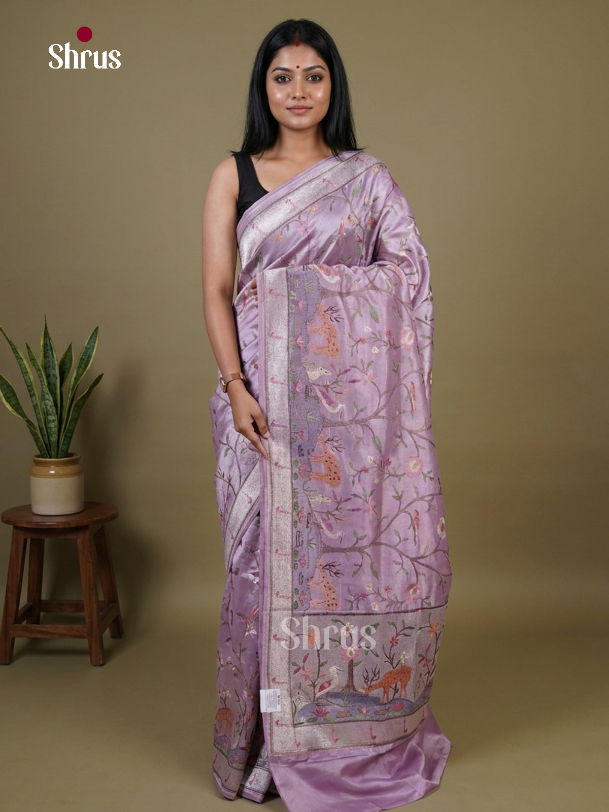 Tissue Embroidery Saree - EI02149