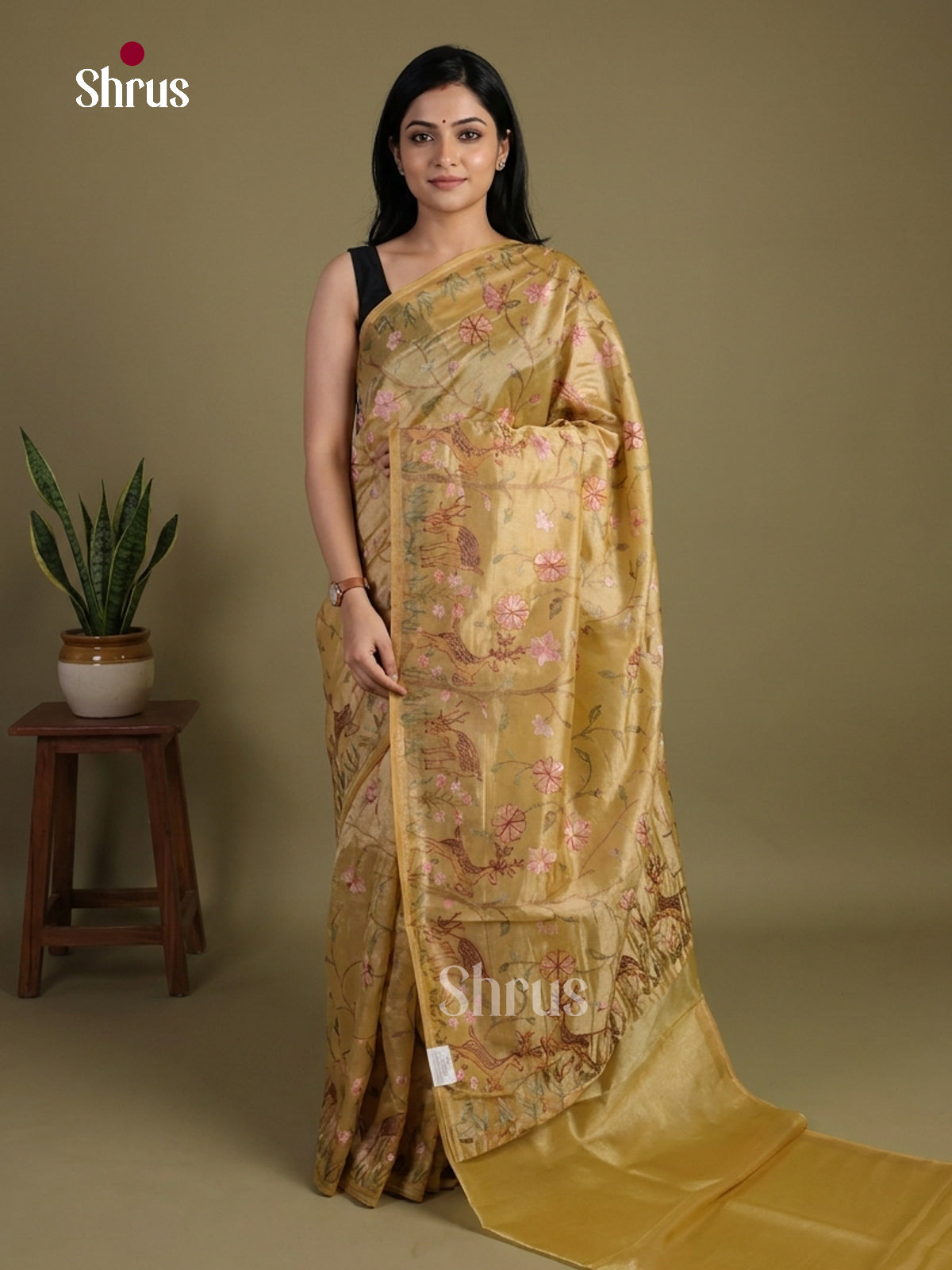 Tissue Embroidery Saree - EI02169