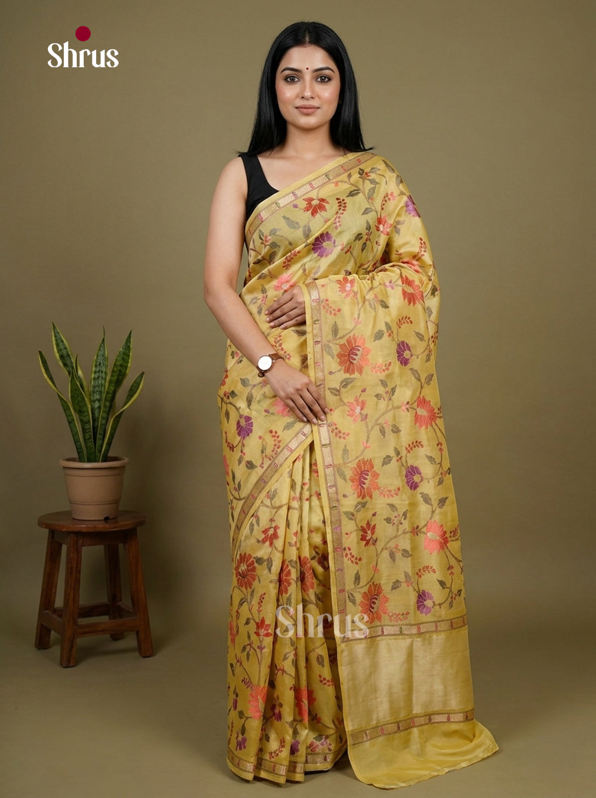 Tissue Embroidery Saree - EI02206