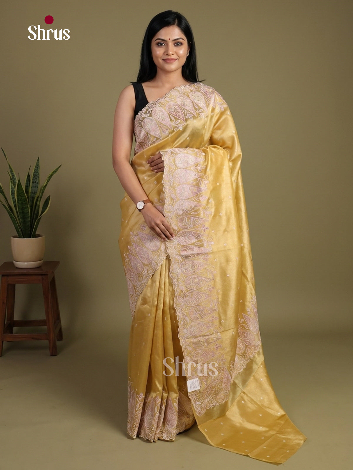 Tissue Embroidery Saree - EI02209