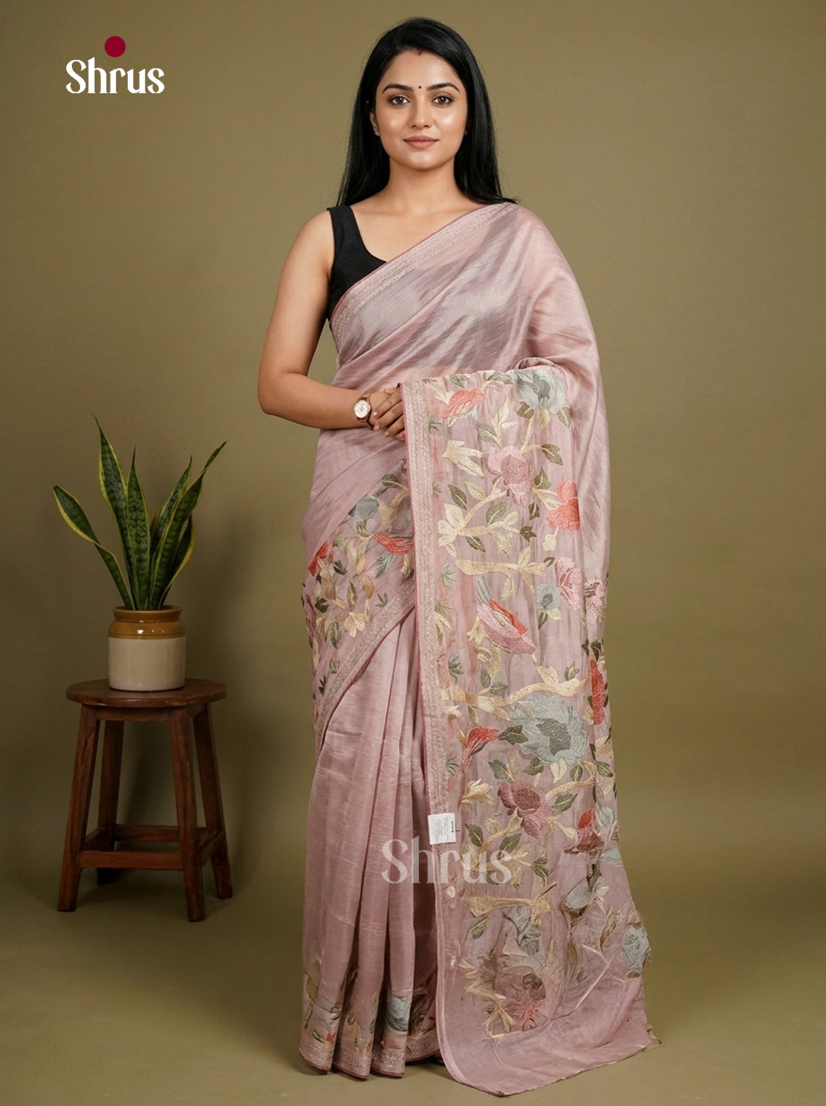 Tissue Embroidery Saree - EI02237