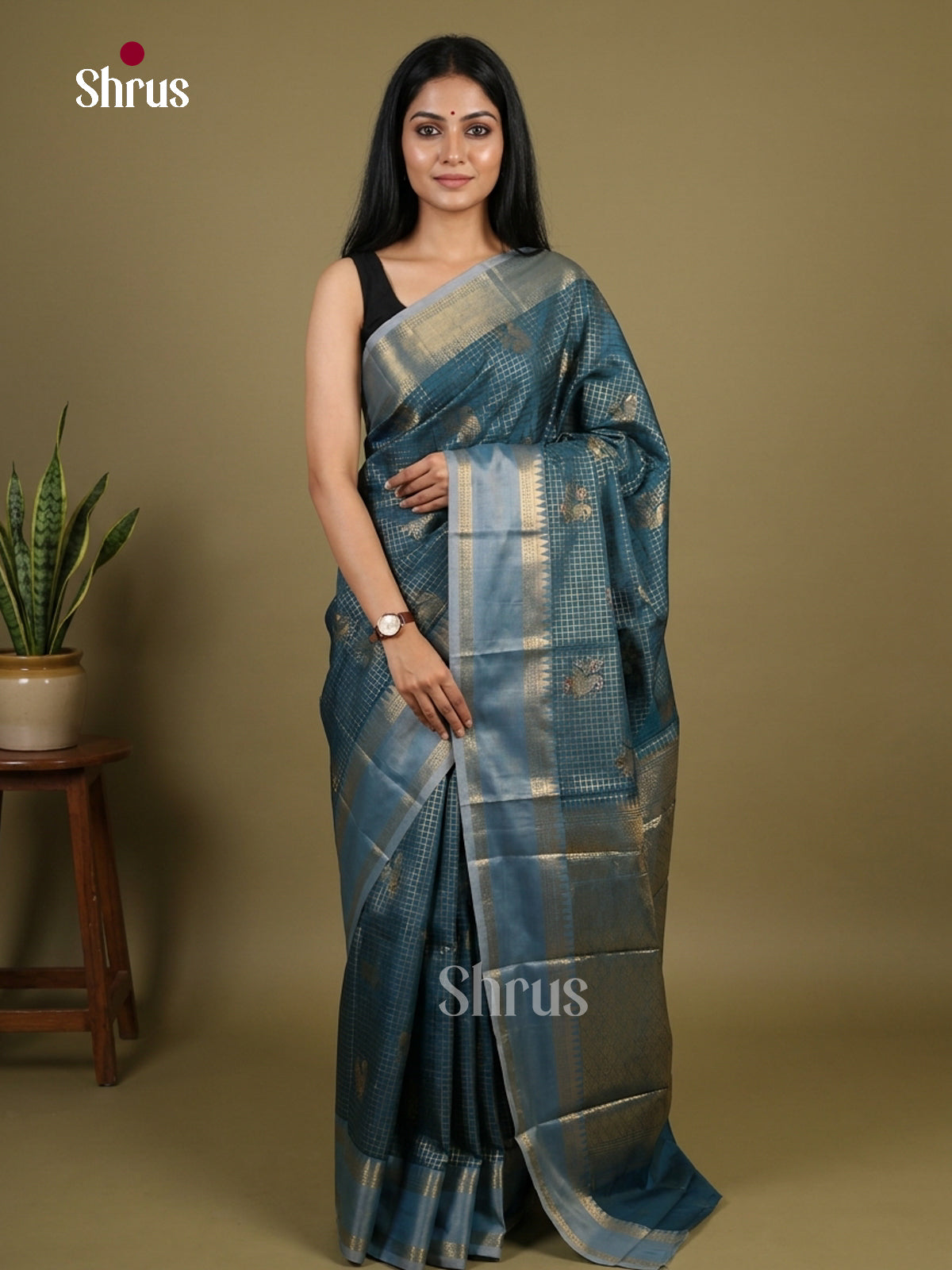 Semi Kanchipuram Saree - EI02277