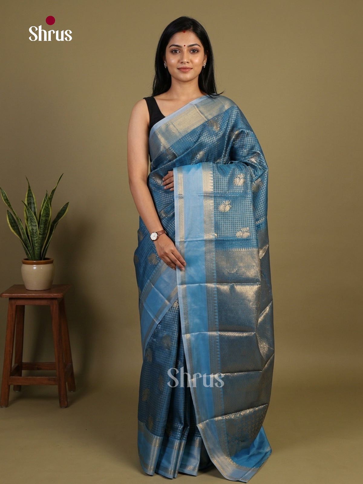 Semi Kanchipuram Saree - EI02279