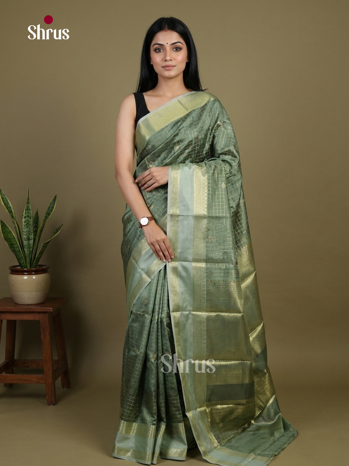 Semi Kanchipuram Saree - EI02295