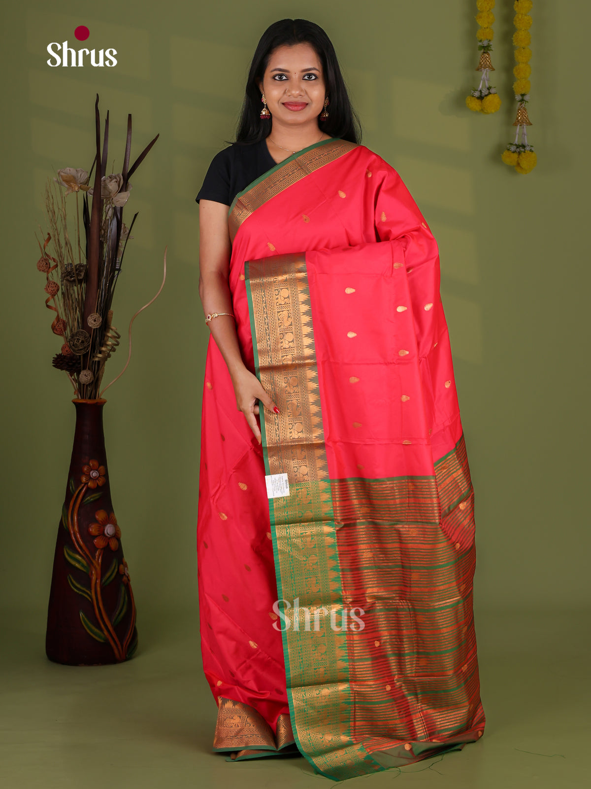 Semi Kanchipuram Saree - EI03233