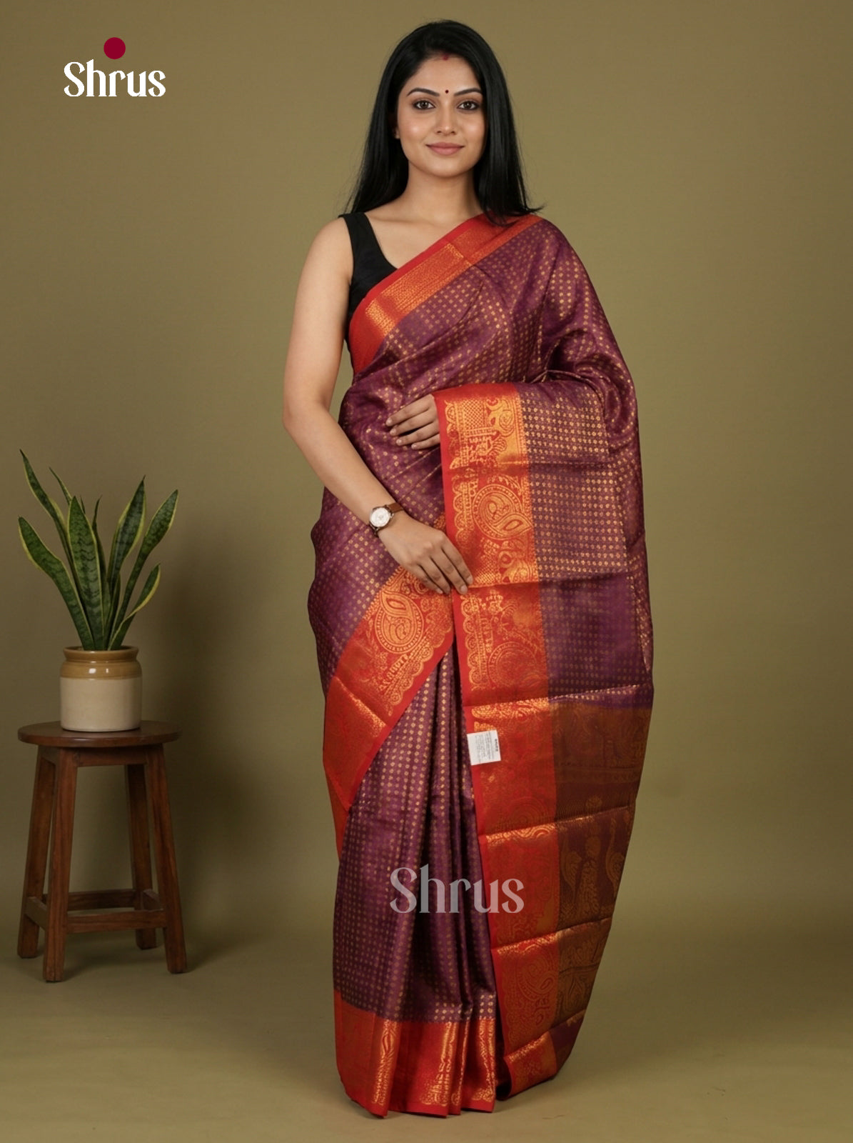 Semi Kanchipuram Saree - EI03239