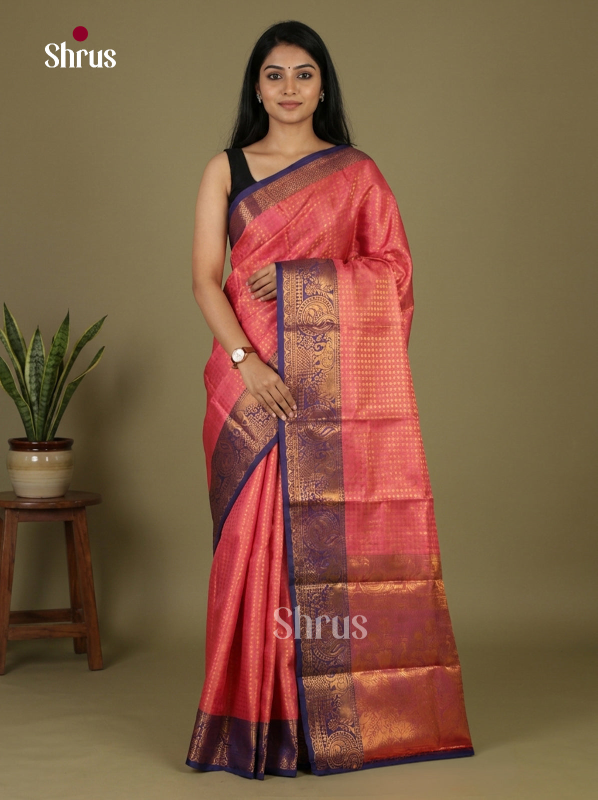 Semi Kanchipuram Saree - EI03240