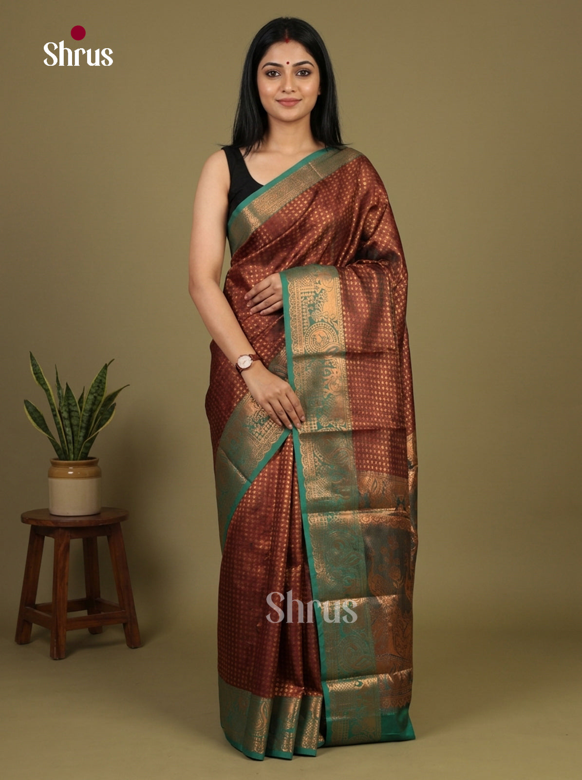 Semi Kanchipuram Saree - EI03241