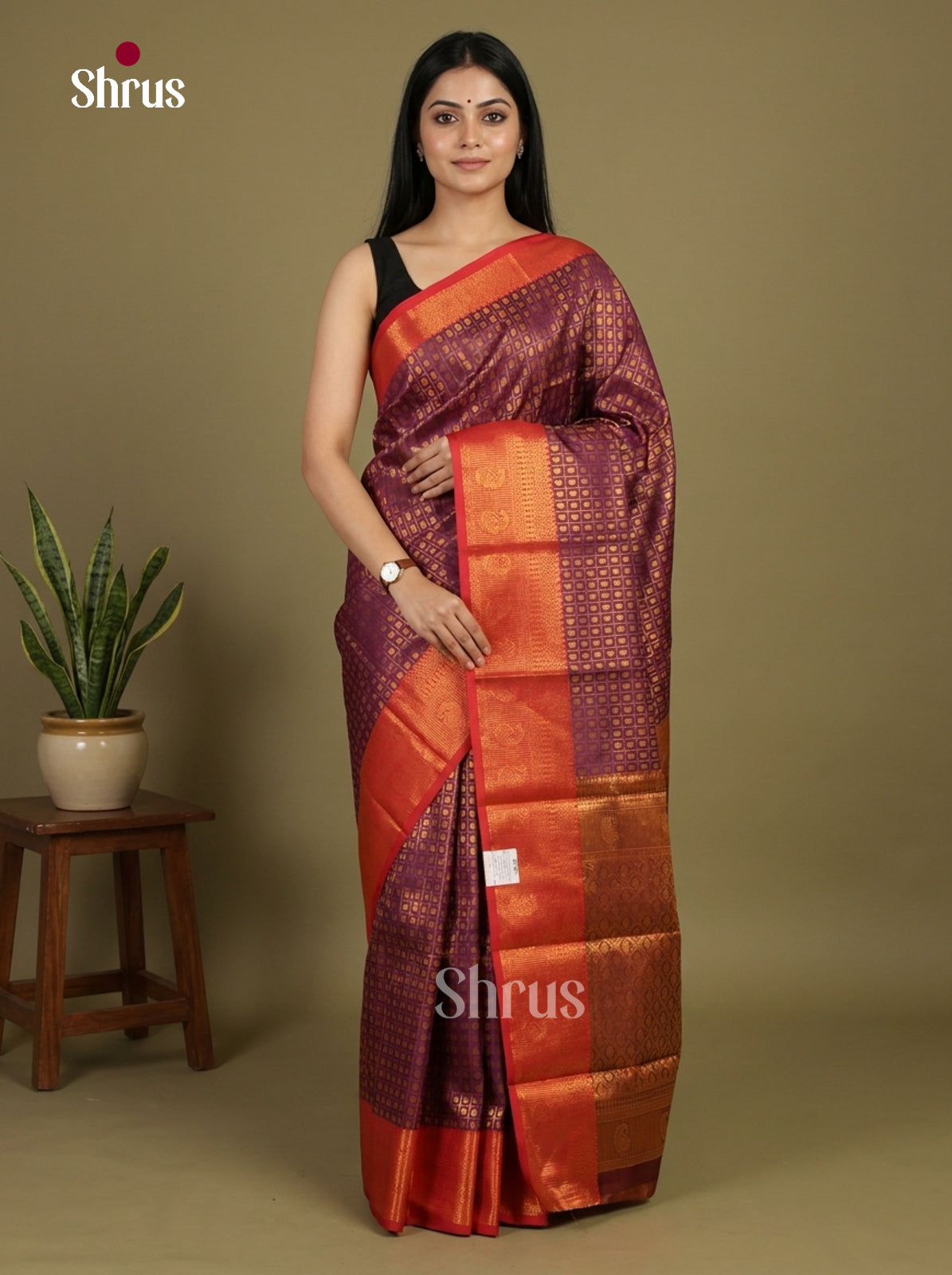 Semi Kanchipuram Saree - EI03242