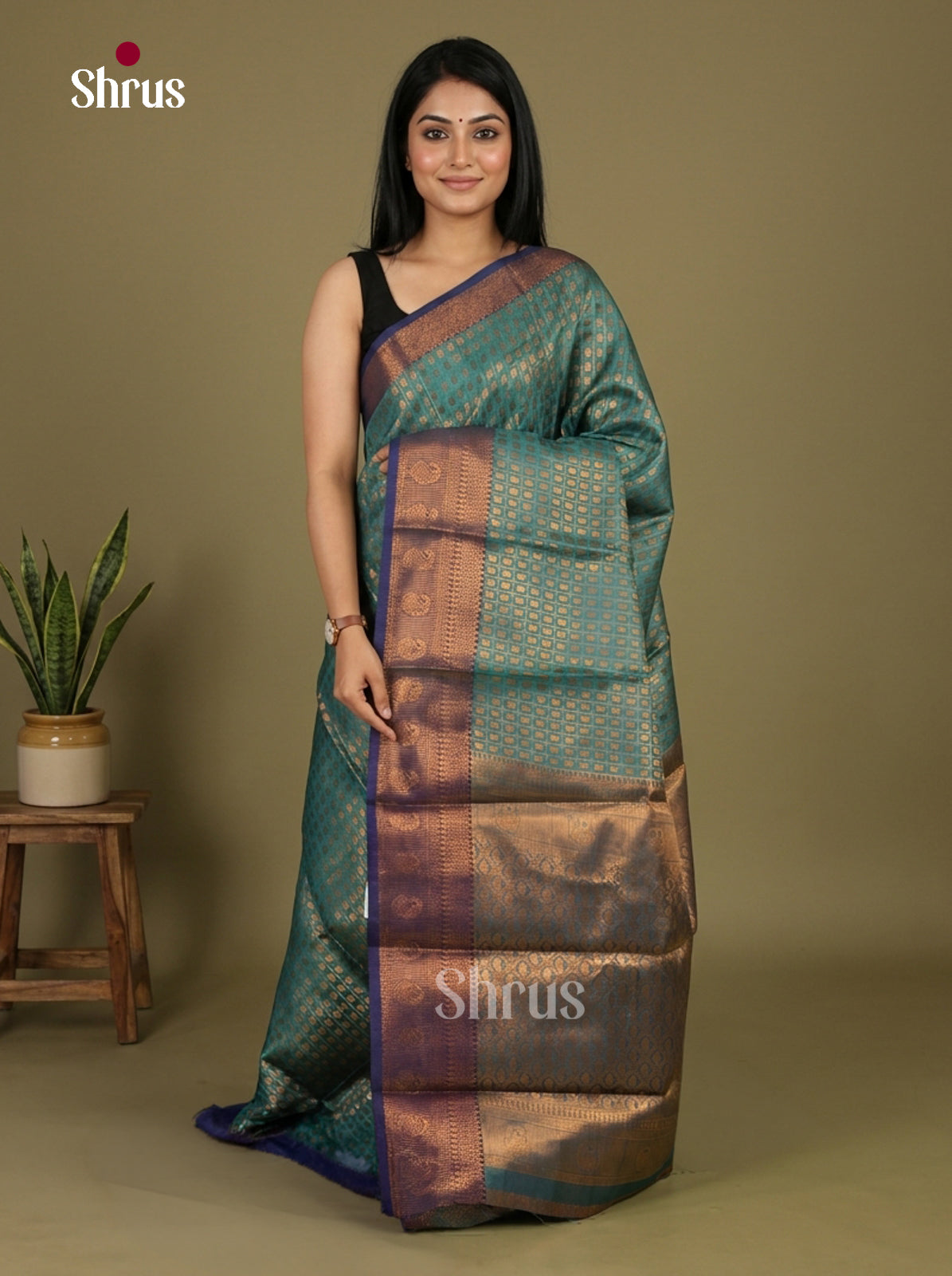 Semi Kanchipuram Saree - EI03244